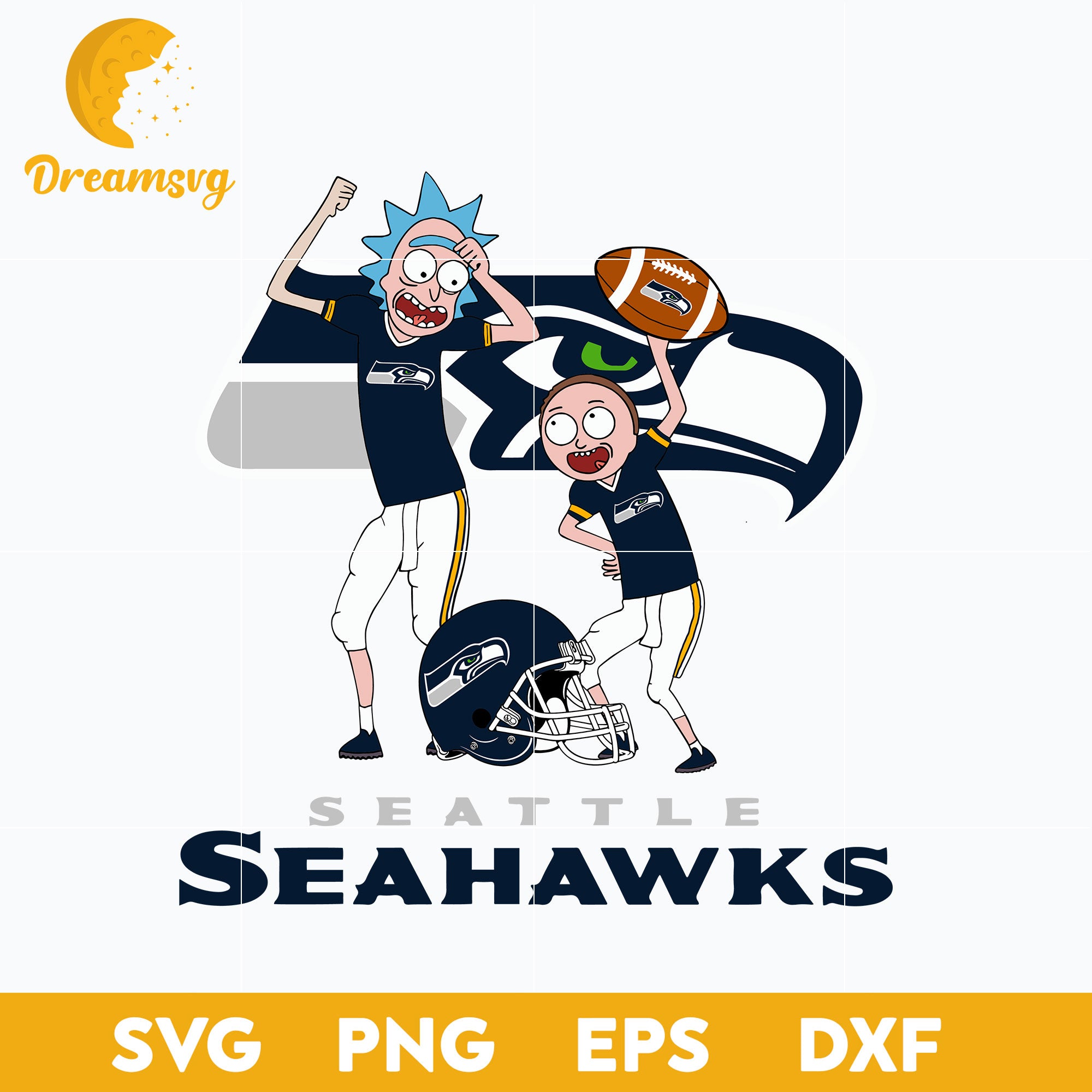 Rick and Morty Seattle Seahawks Svg, Seattle Seahawks Svg, Nfl Svg, Png, Dxf, Eps File