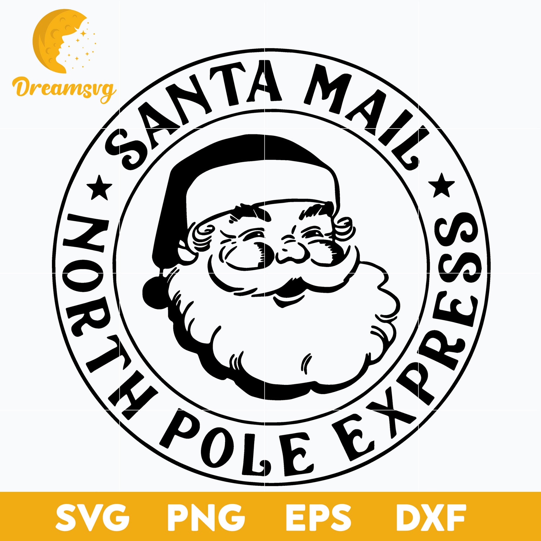 Santa Mail SVG, Christmas SVG, PNG DXF EPS Digital File.