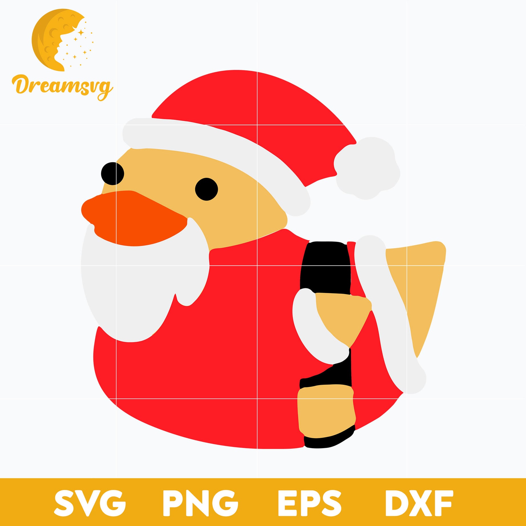 Santa Rubber Duckling Christmas SVG, Christmas SVG, PNG DXF EPS Digital File.