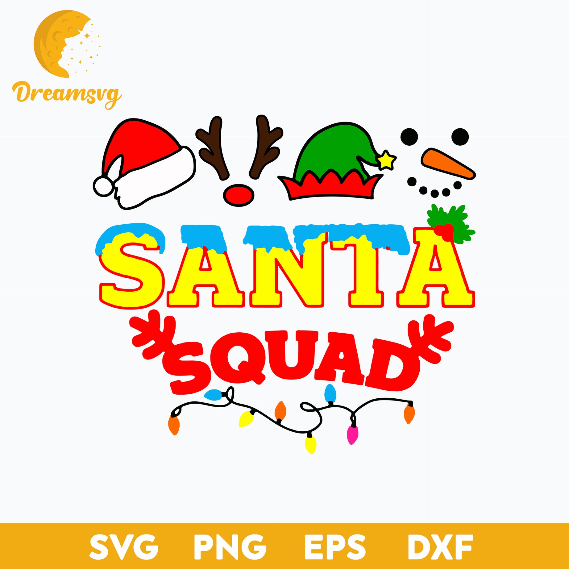 Santa Squad SVG, Christmas SVG, PNG DXF EPS Digital File.