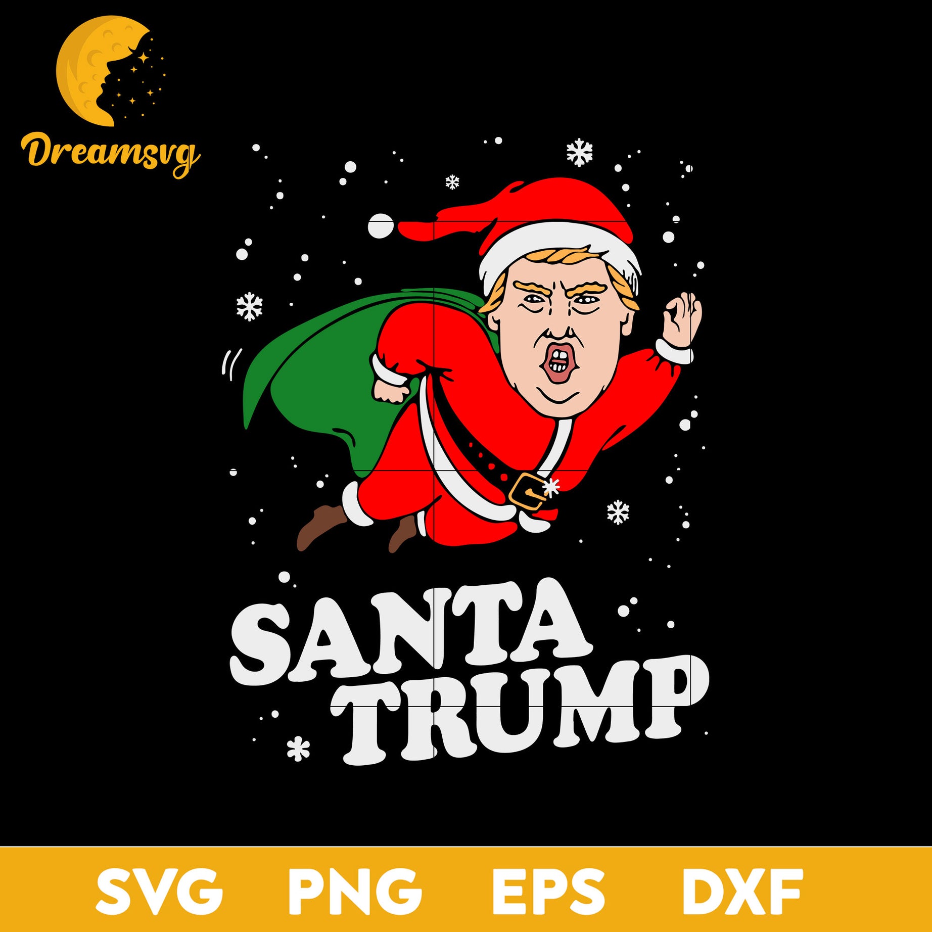 Santa Trump Ugly Christmas SVG, Christmas SVG, PNG DXF EPS Digital File.