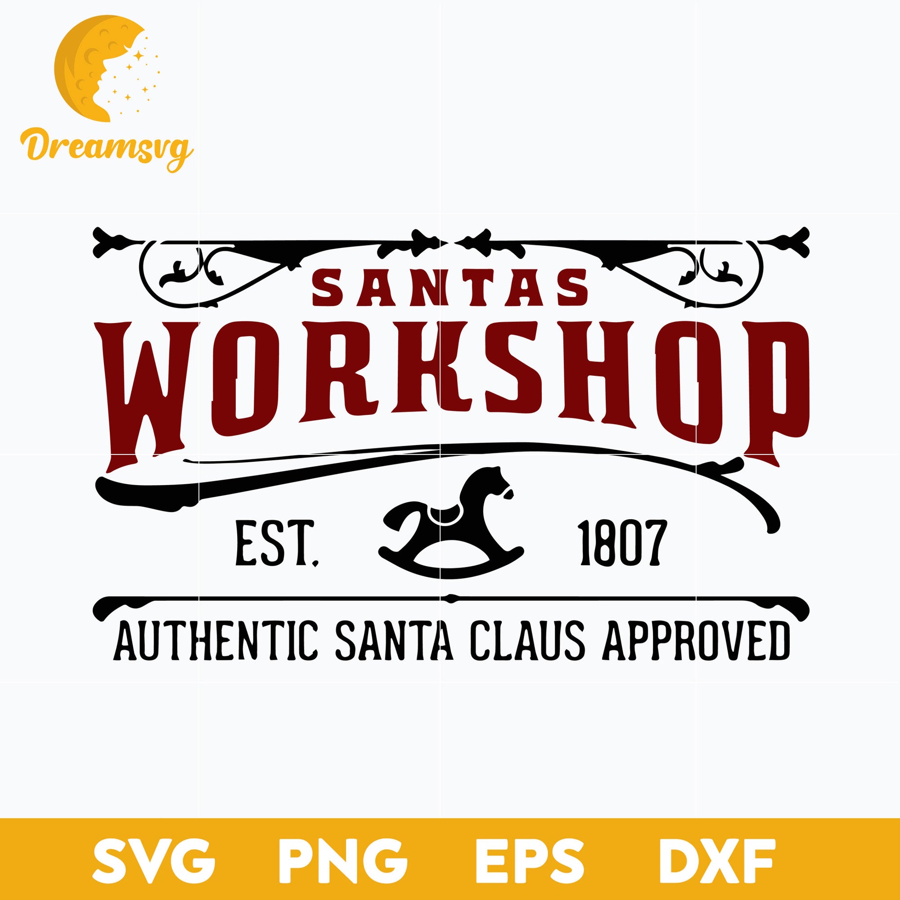 Santas Workshop SVG, Christmas SVG, PNG DXF EPS Digital File.