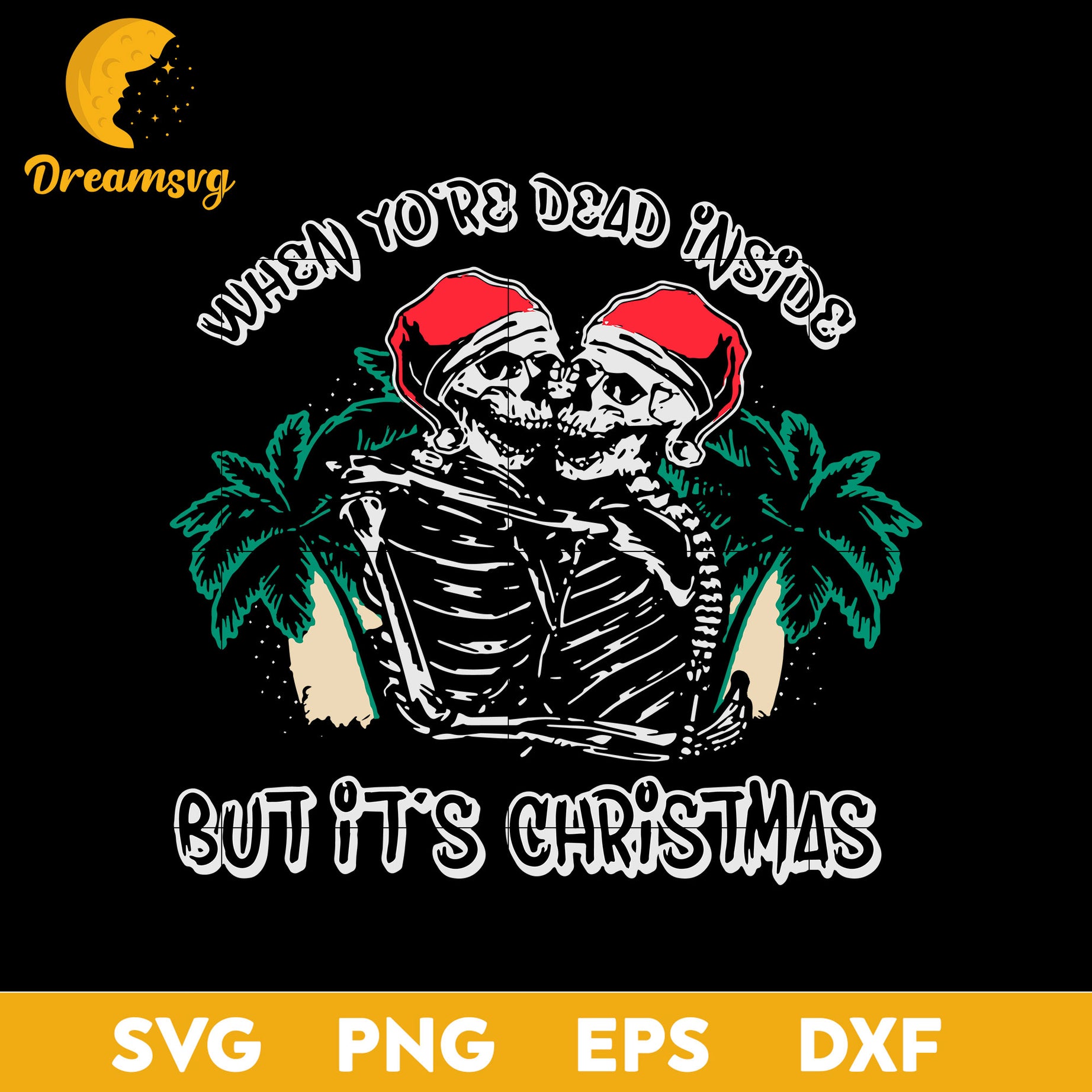 Skeleton Christmas SVG, Christmas SVG, PNG DXF EPS Digital File.
