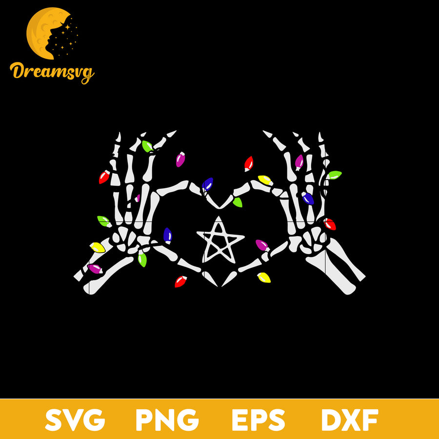Skeleton Hands Spooky Christmas SVG, Christmas SVG, PNG DXF EPS Digital File.