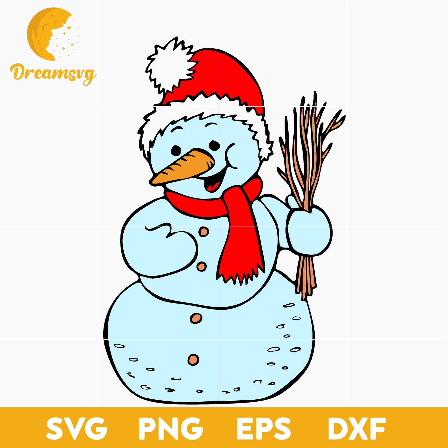 Snowman Santa Claus Hat SVG, Christmas SVG, PNG DXF EPS Digital File.