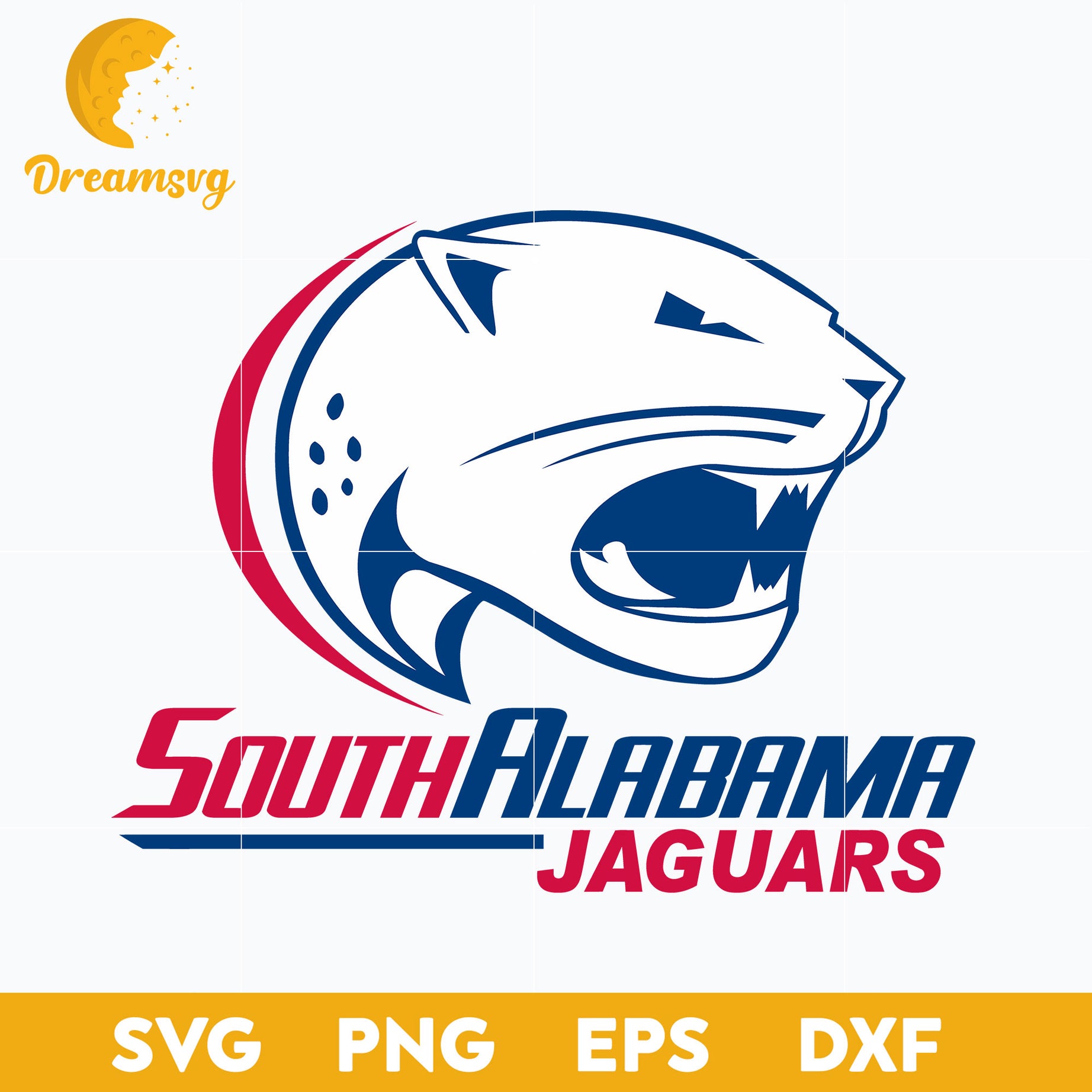 South Alabama Jaguars Svg, Logo Ncaa Sport Svg, Ncaa Svg, Png, Dxf, Eps Download File.