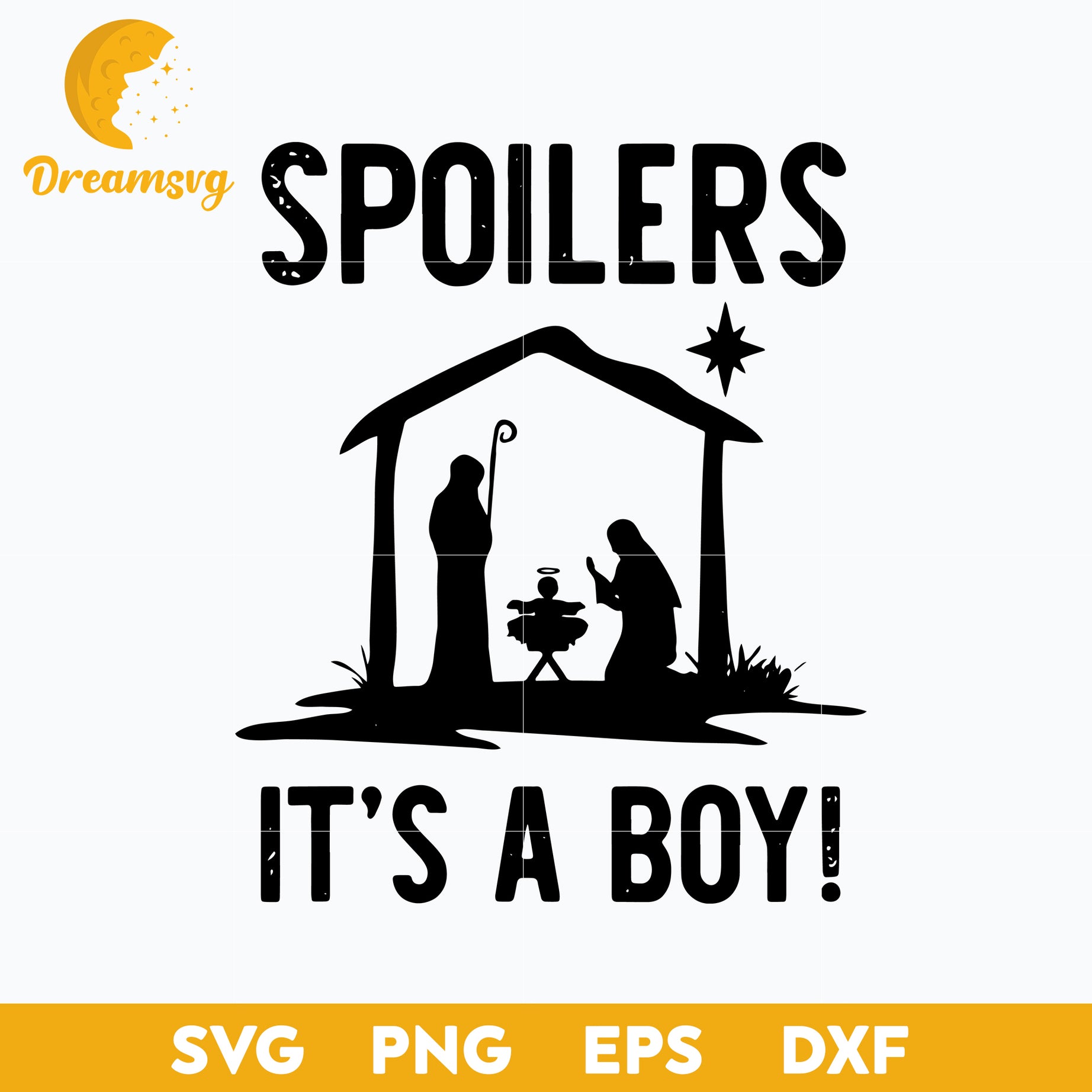 Spoilers It’s A Boy Christmas Christian Jesus SVG, Christmas SVG, PNG DXF EPS Digital File.