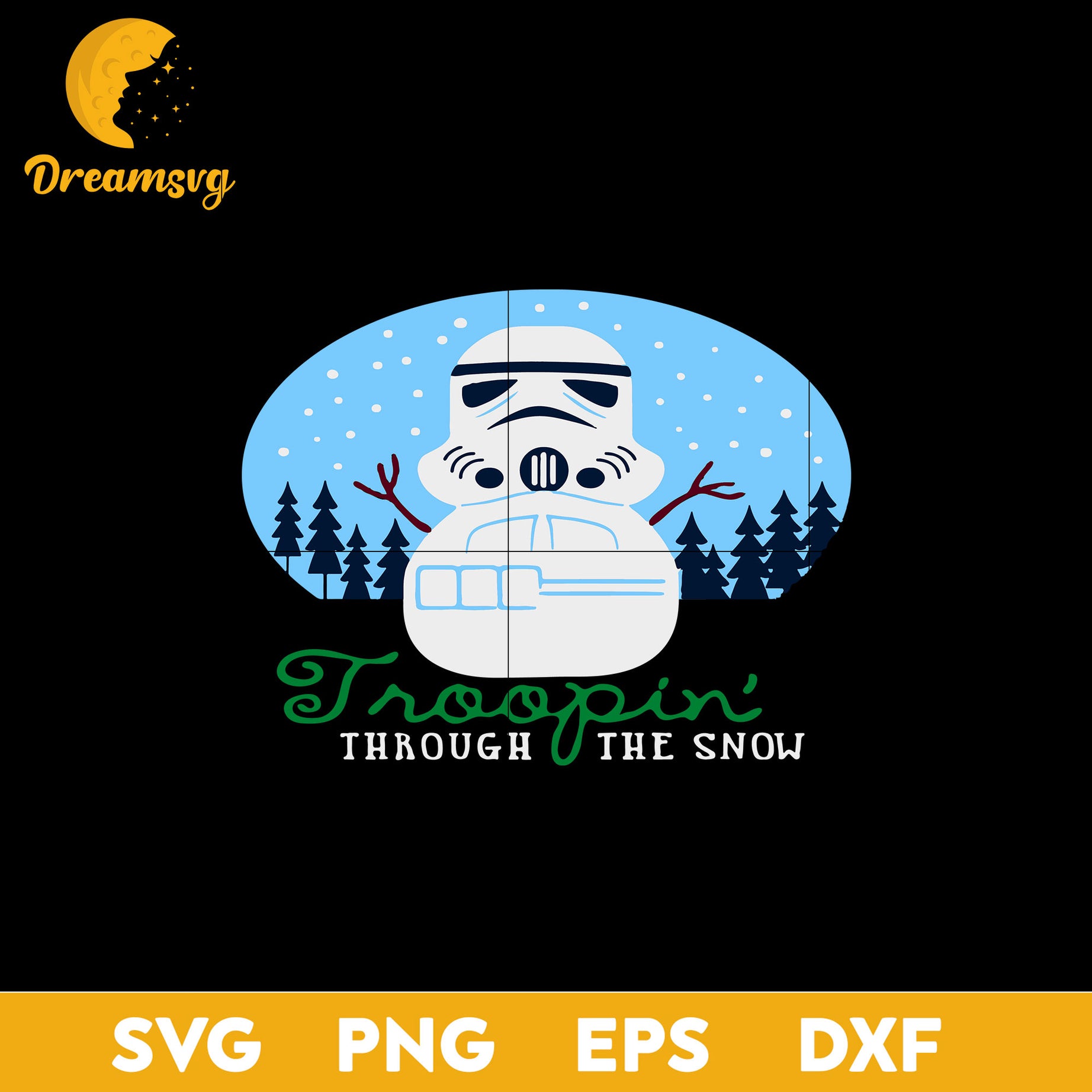 Star Wars Christmas Troopin’ Through The Snow SVG, Christmas SVG, PNG DXF EPS Digital File.