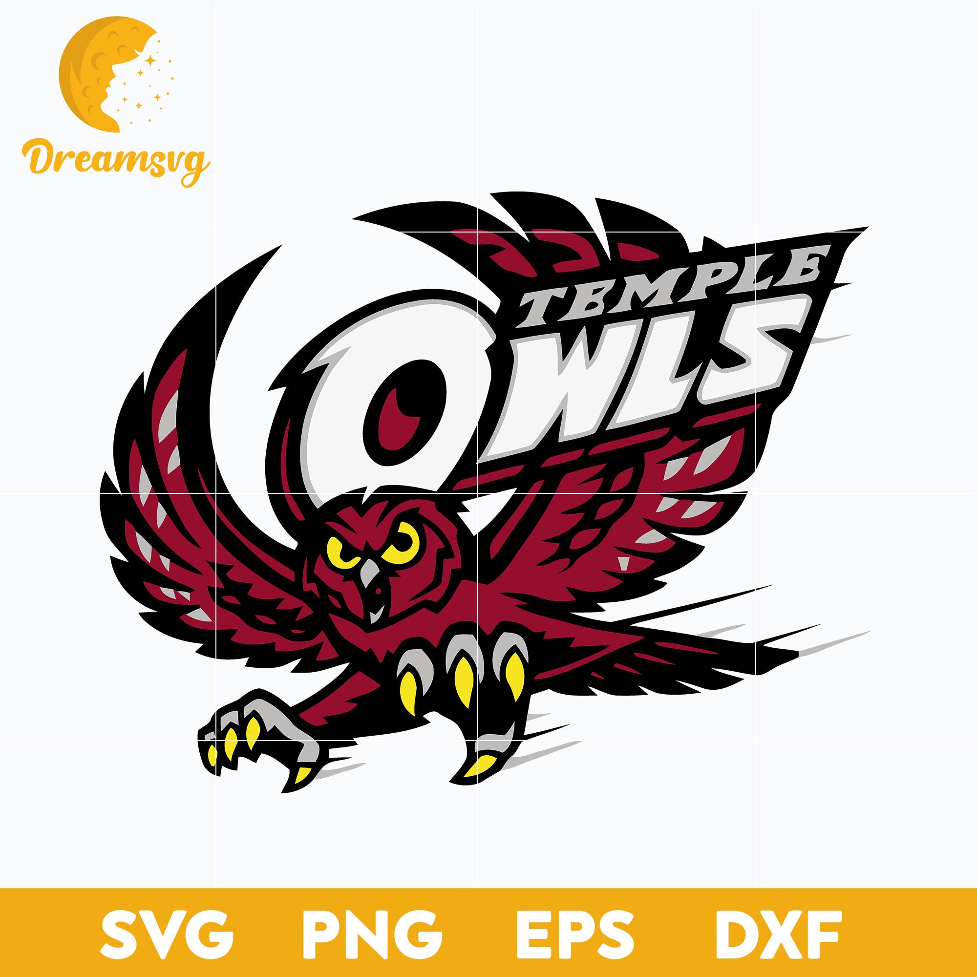 Temple Owls Svg, Logo Ncaa Sport Svg, Ncaa Svg, Png, Dxf, Eps Download File.