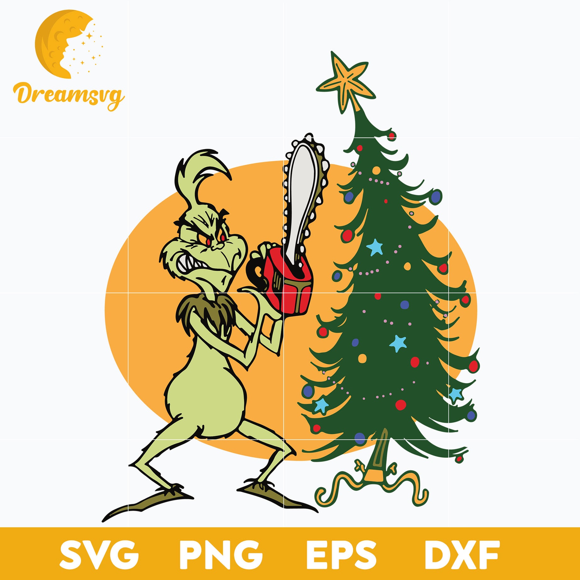 The Grinch Christmas Tree SVG, Christmas SVG, PNG DXF EPS Digital File.