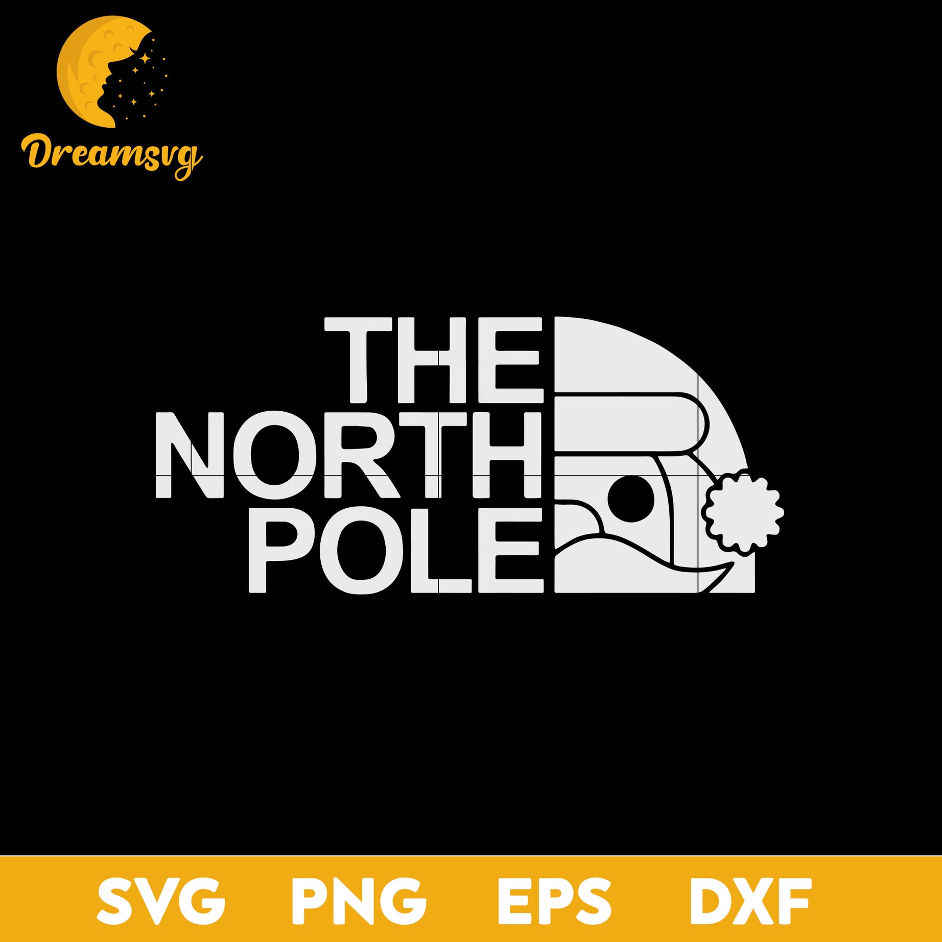 The North Pole Christmas SVG, Christmas SVG, PNG DXF EPS Digital File.