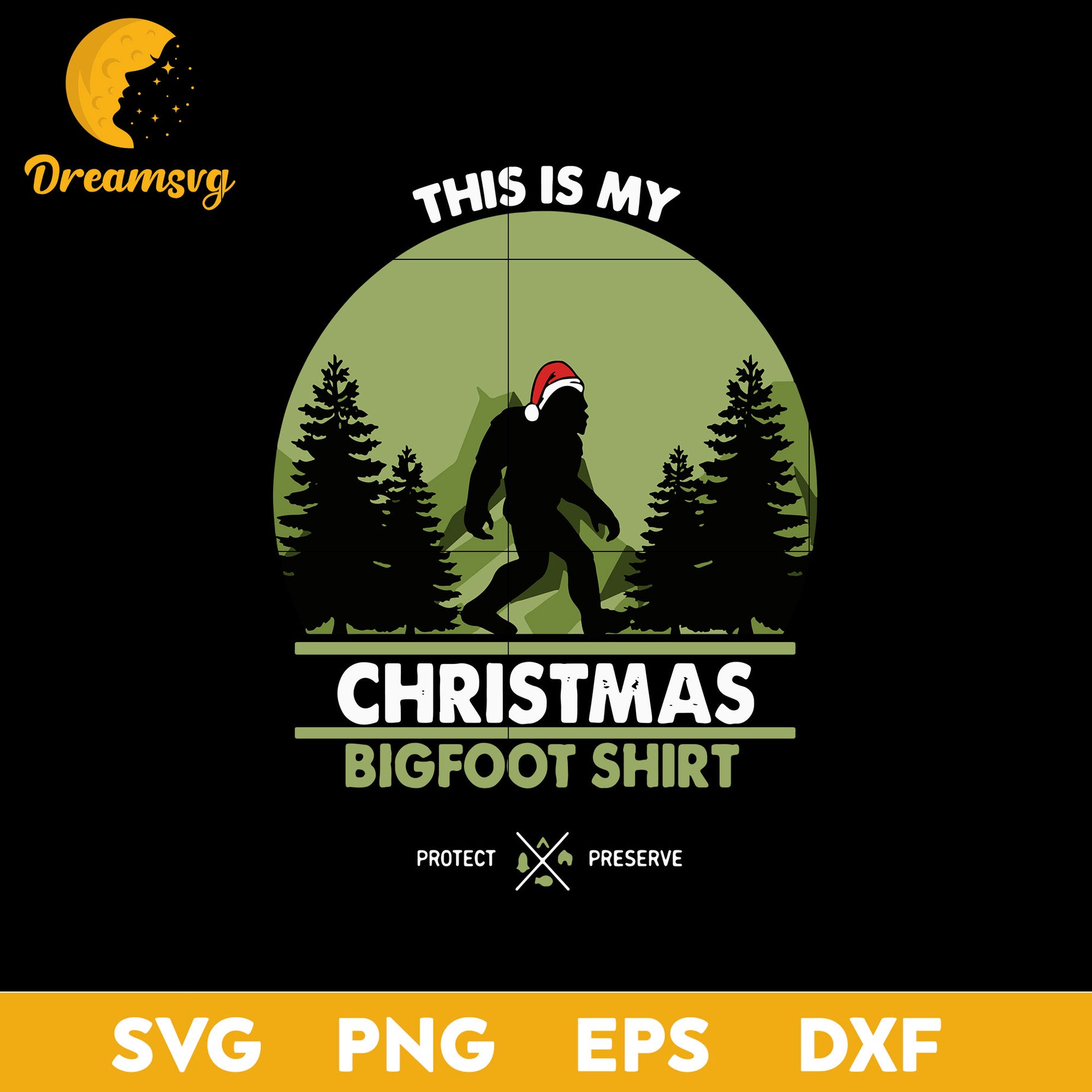 This Is My Christmas Bigfoot SVG, Christmas SVG, PNG DXF EPS Digital File.