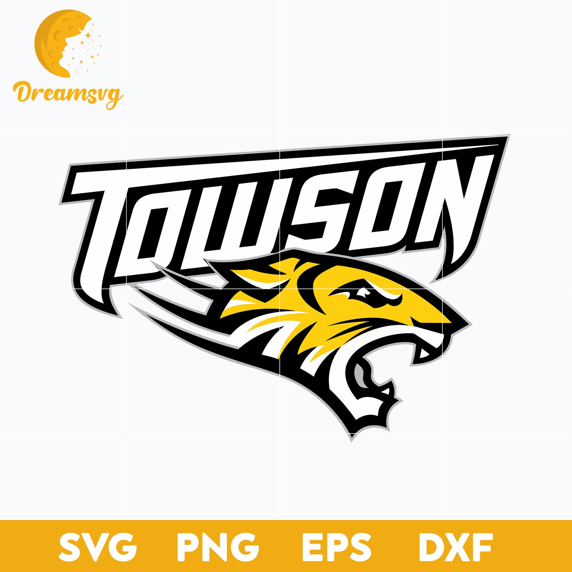 Towson Tigers Svg, Logo Ncaa Sport Svg, Ncaa Svg, Png, Dxf, Eps Download File.
