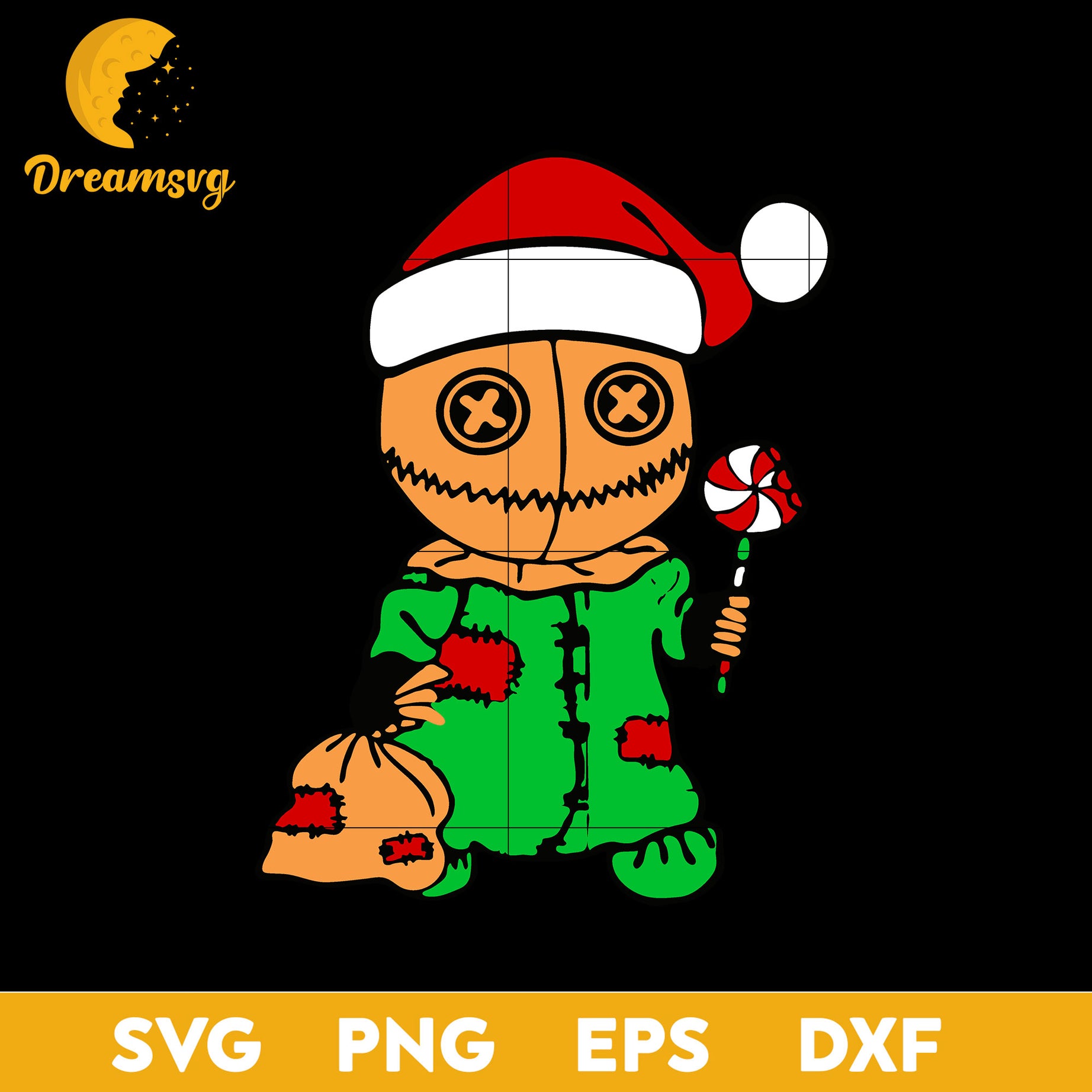Trick Or Tret Doll Christmas SVG, Christmas SVG, PNG DXF EPS Digital File.