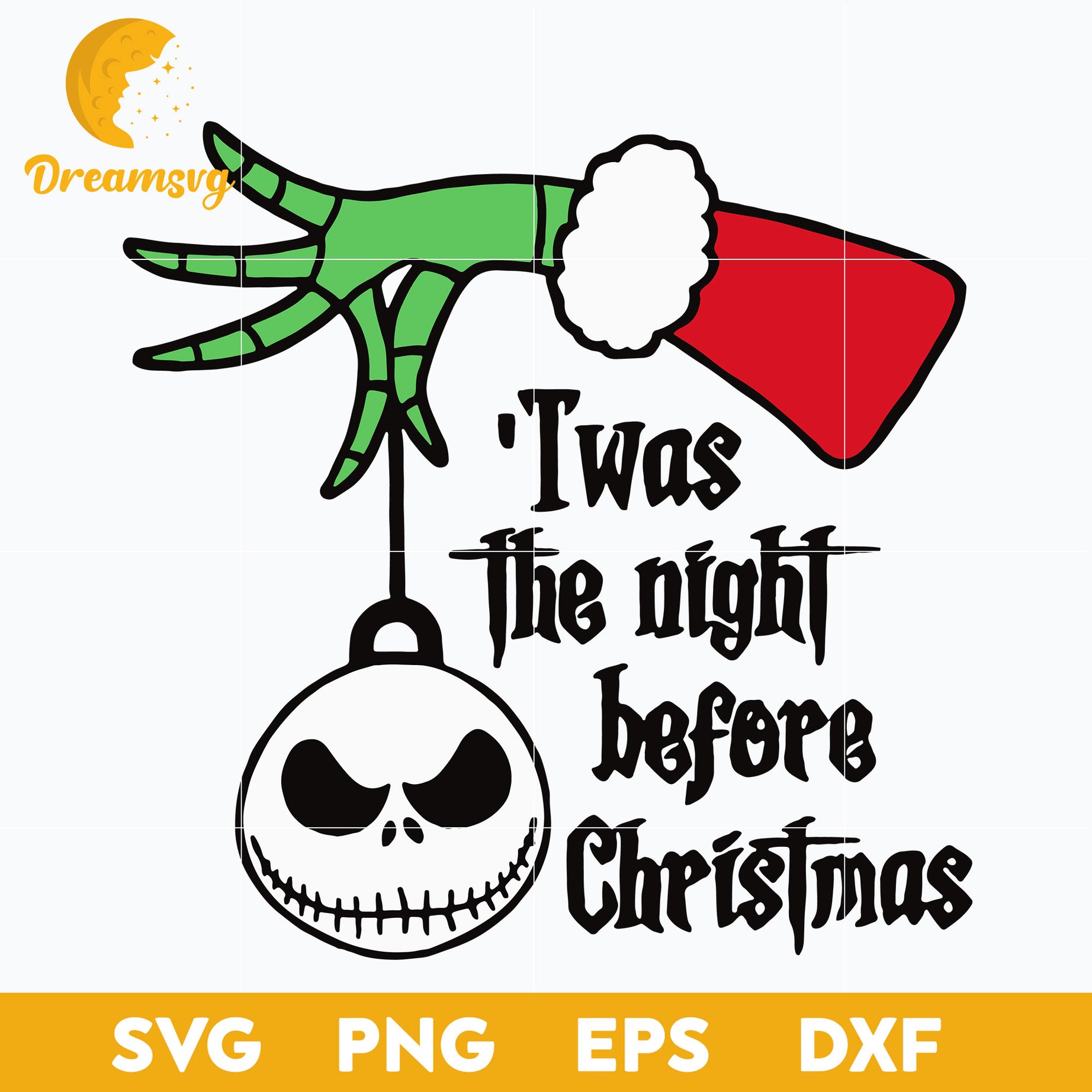 Twas The Night Before Christmas SVG, Christmas SVG, PNG DXF EPS Digital File.