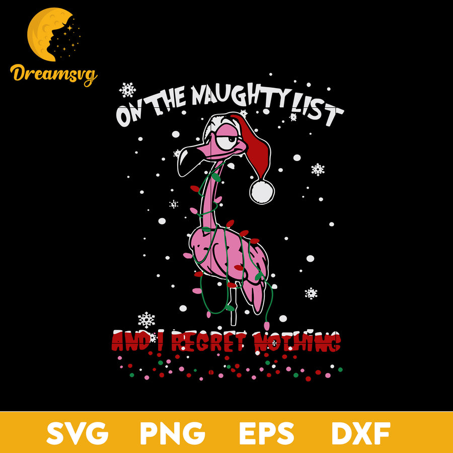 Flamingo Christmas On The SVG, Christmas SVG, PNG DXF EPS Digital File.