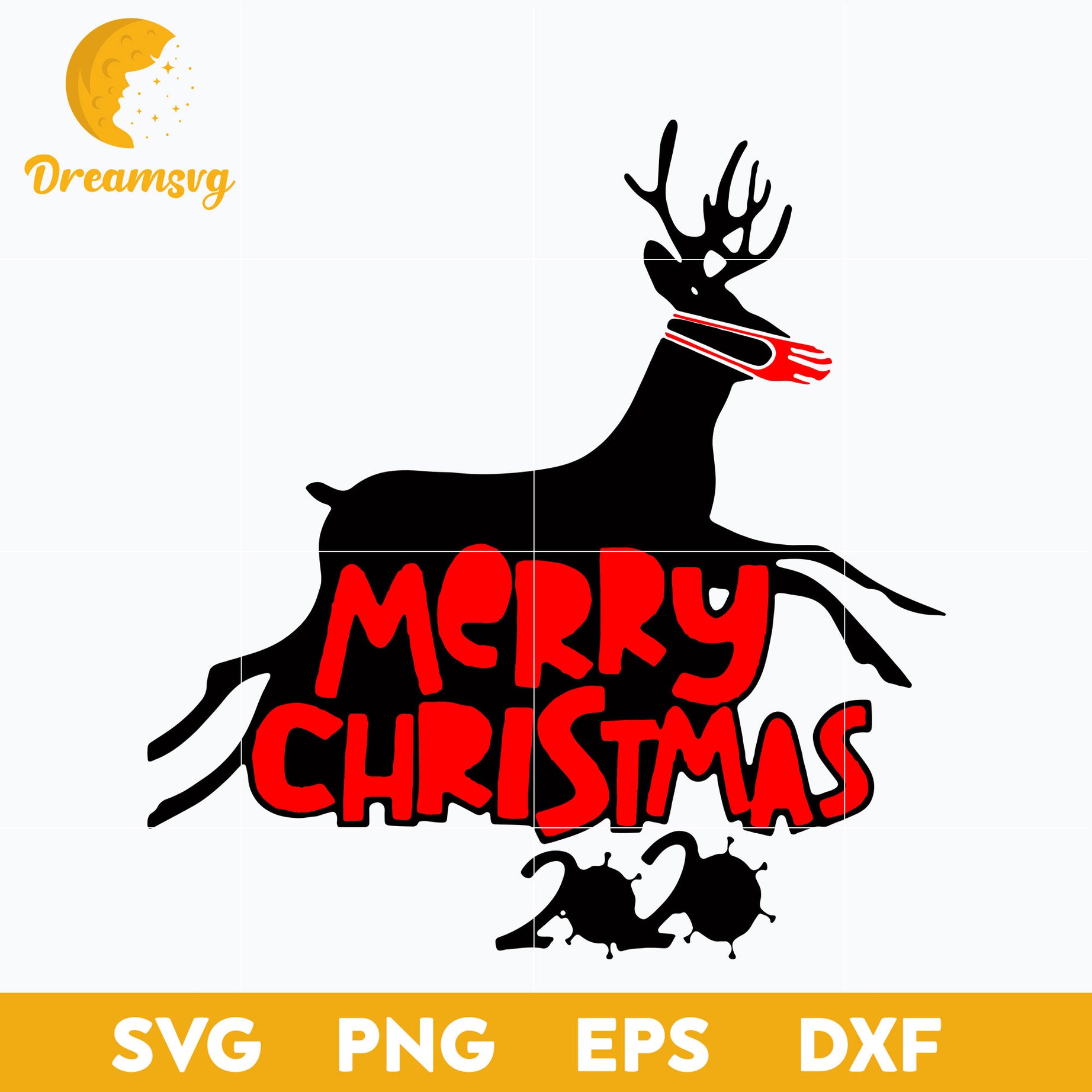 Merry Christmas 2020 Reindeer Wear A Mask SVG, Christmas SVG, PNG DXF EPS Digital File.