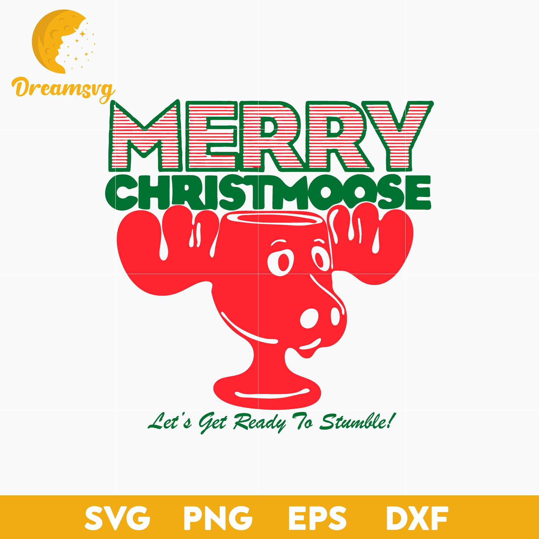 Merry Christmoose Christmas Vacation SVG, Christmas SVG, PNG DXF EPS Digital File.
