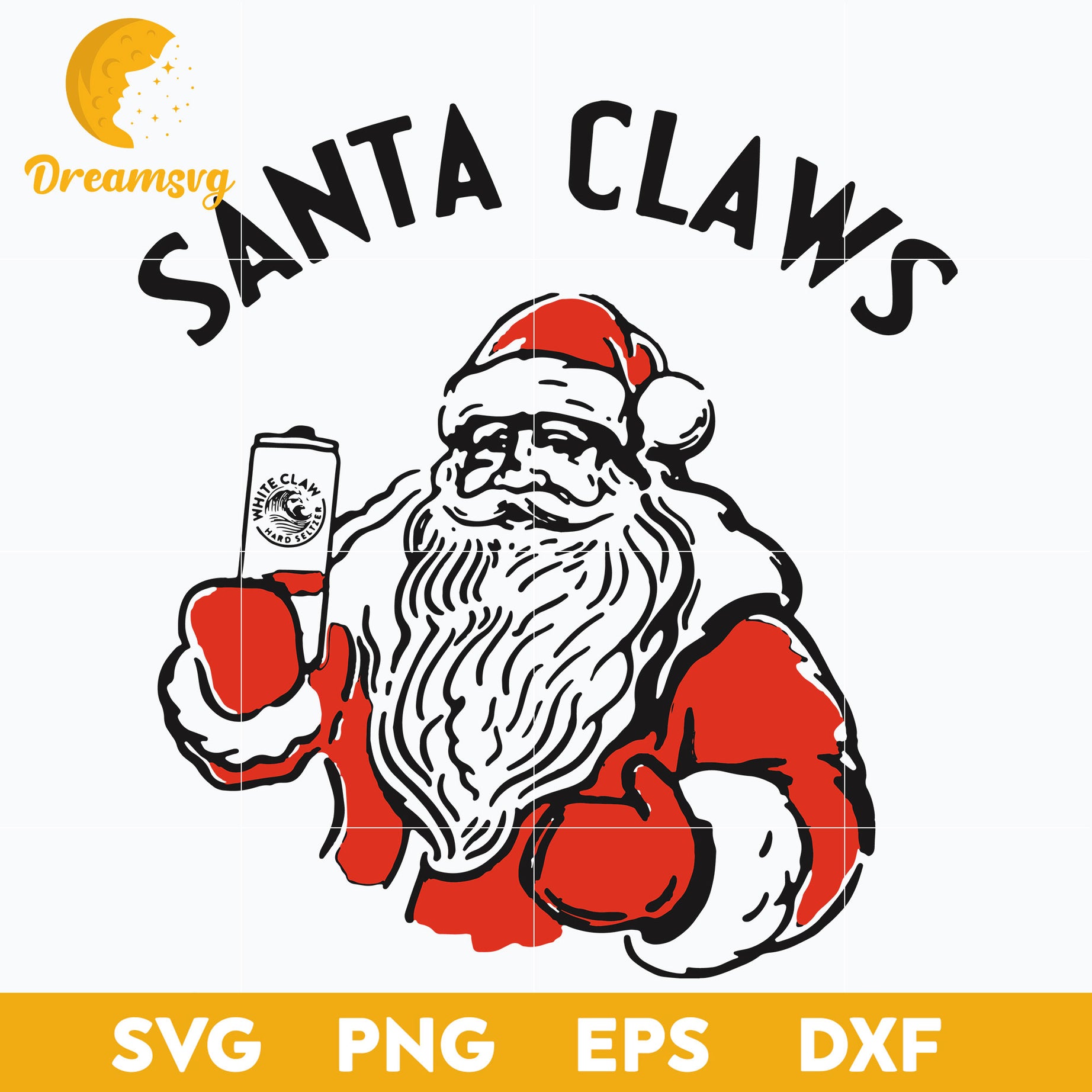 Santa Claws SVG, Christmas SVG, PNG DXF EPS Digital File.