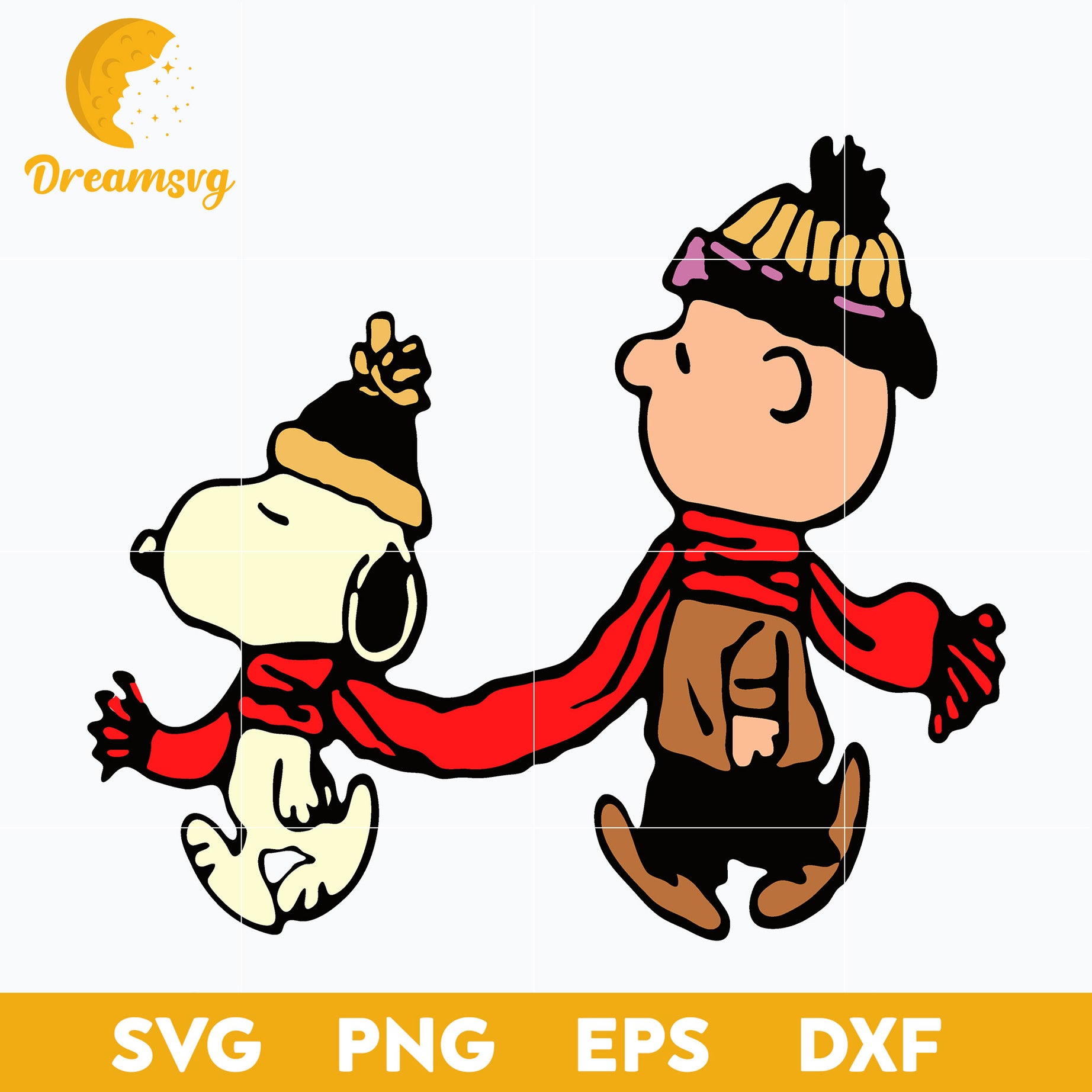 Snoopy And Charlie Brown Christmas SVG, Christmas SVG, PNG DXF EPS Digital File.
