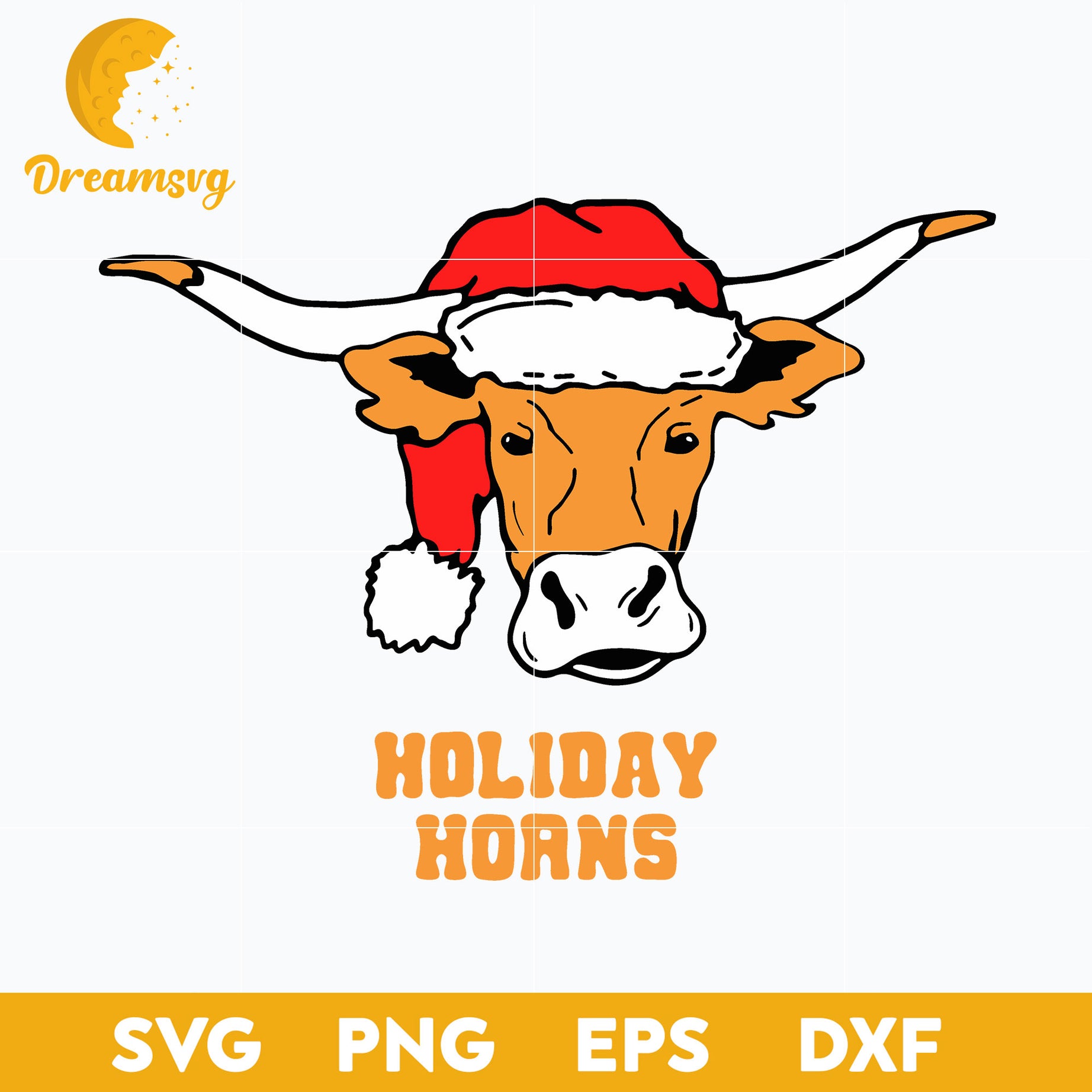 Texas Longhorns Holiday Horns Christmas SVG, Christmas SVG, PNG DXF EPS Digital File.