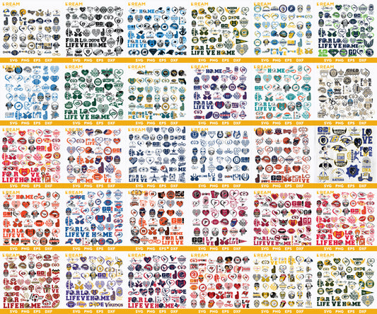 Mega NFL Bundle Svg, Nfl Logo Svg, Nfl Team Svg, Sport Svg, All Nfl Teams