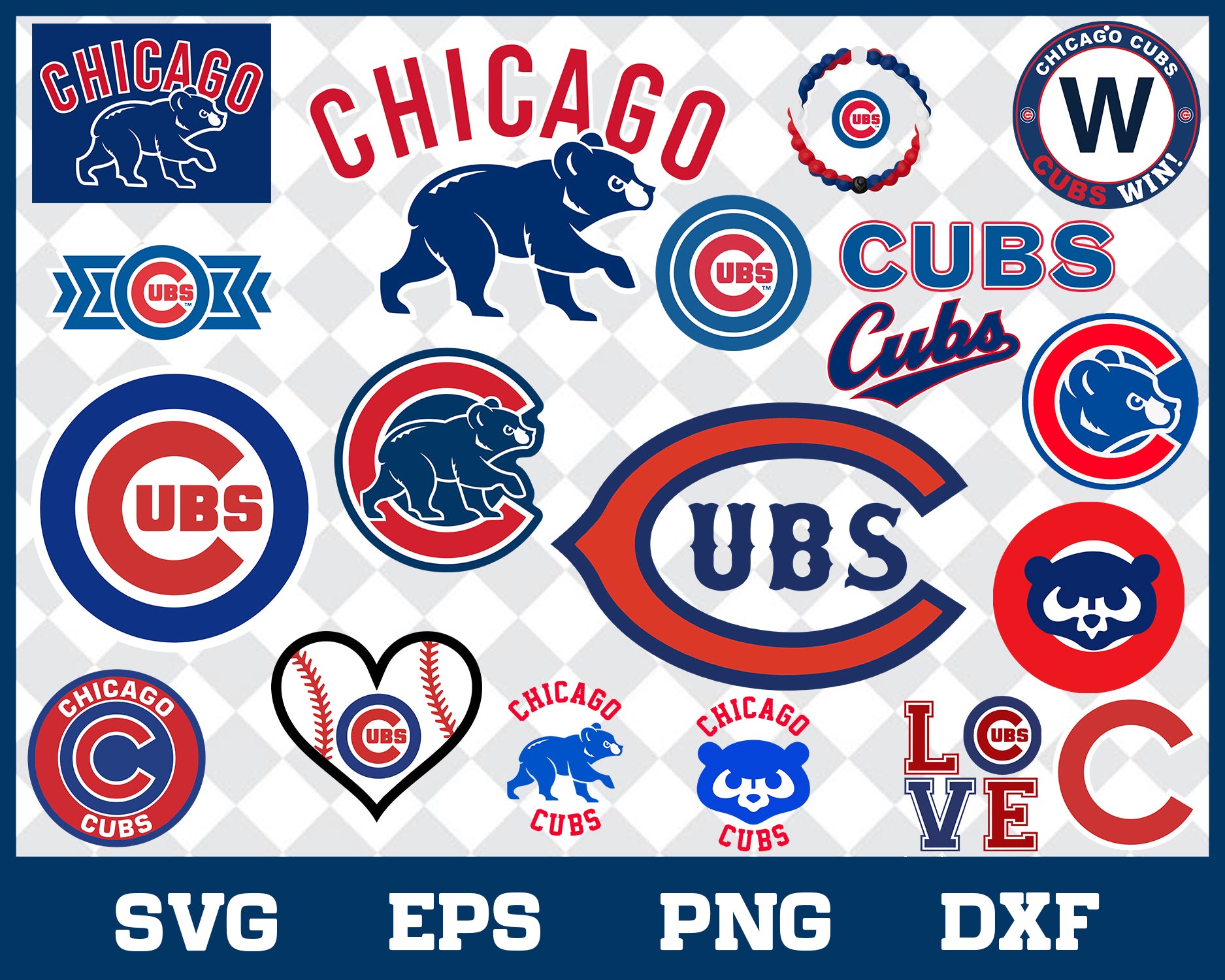 Chicago Cubs bundle svg, Chicago Cubs svg, Cubs svg, Cubs svg for cut, png, dxf, eps digital file MBL3001215