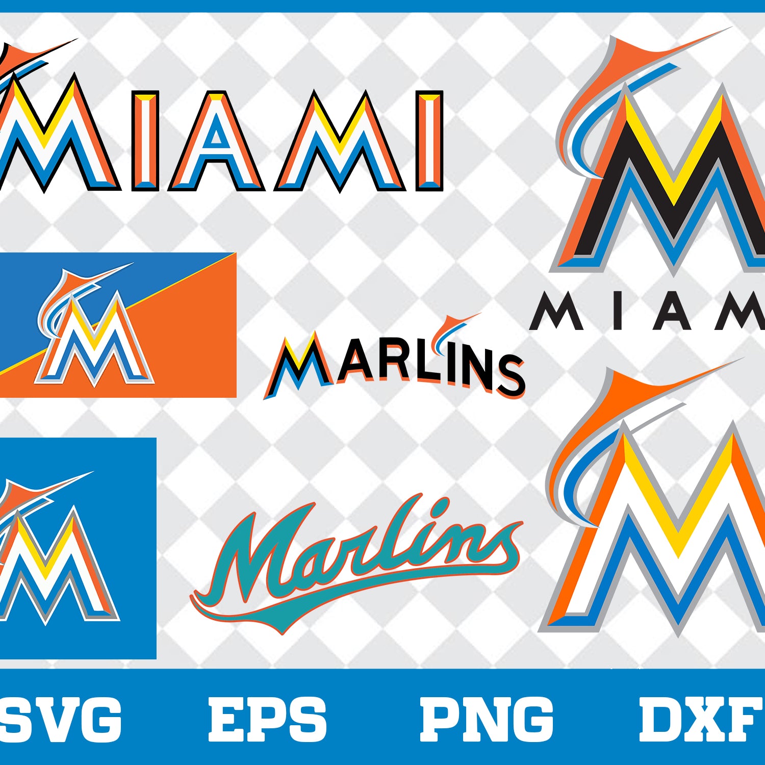 Miami Marlins bundle svg, Miami Marlins svg, Marlins svg, Marlins svg for cut, png, dxf, eps digital file MBL30012115