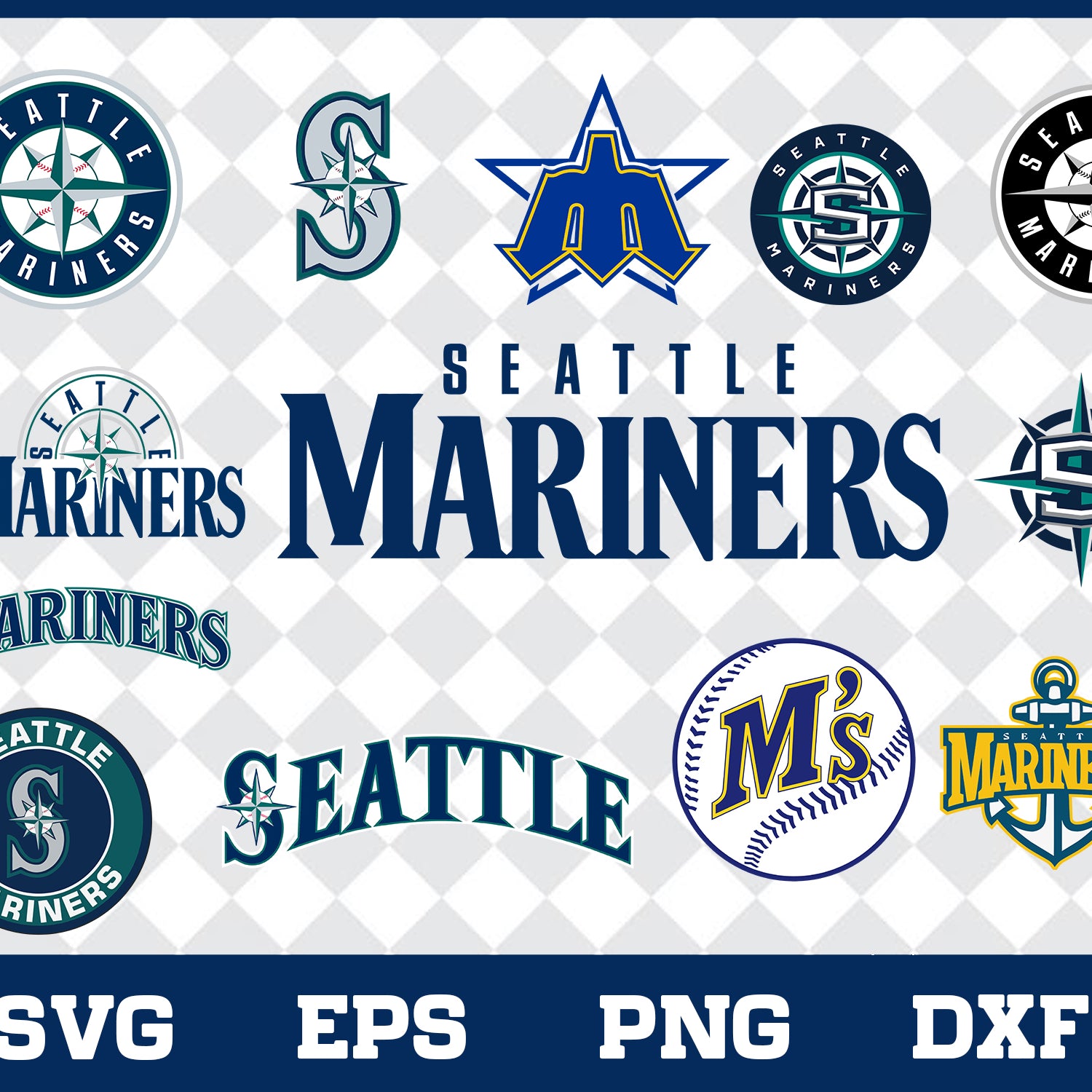 Seattle Mariners Bundle svg, Seattle Mariners svg, Mariners svg, Mariners svg for cut, png, dxf, eps digital file MBL30012125