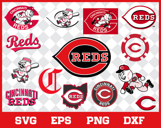Cincinnati reds bundle svg, Cincinnati reds svg for cut, png, dxf, eps digital file MBL3001217