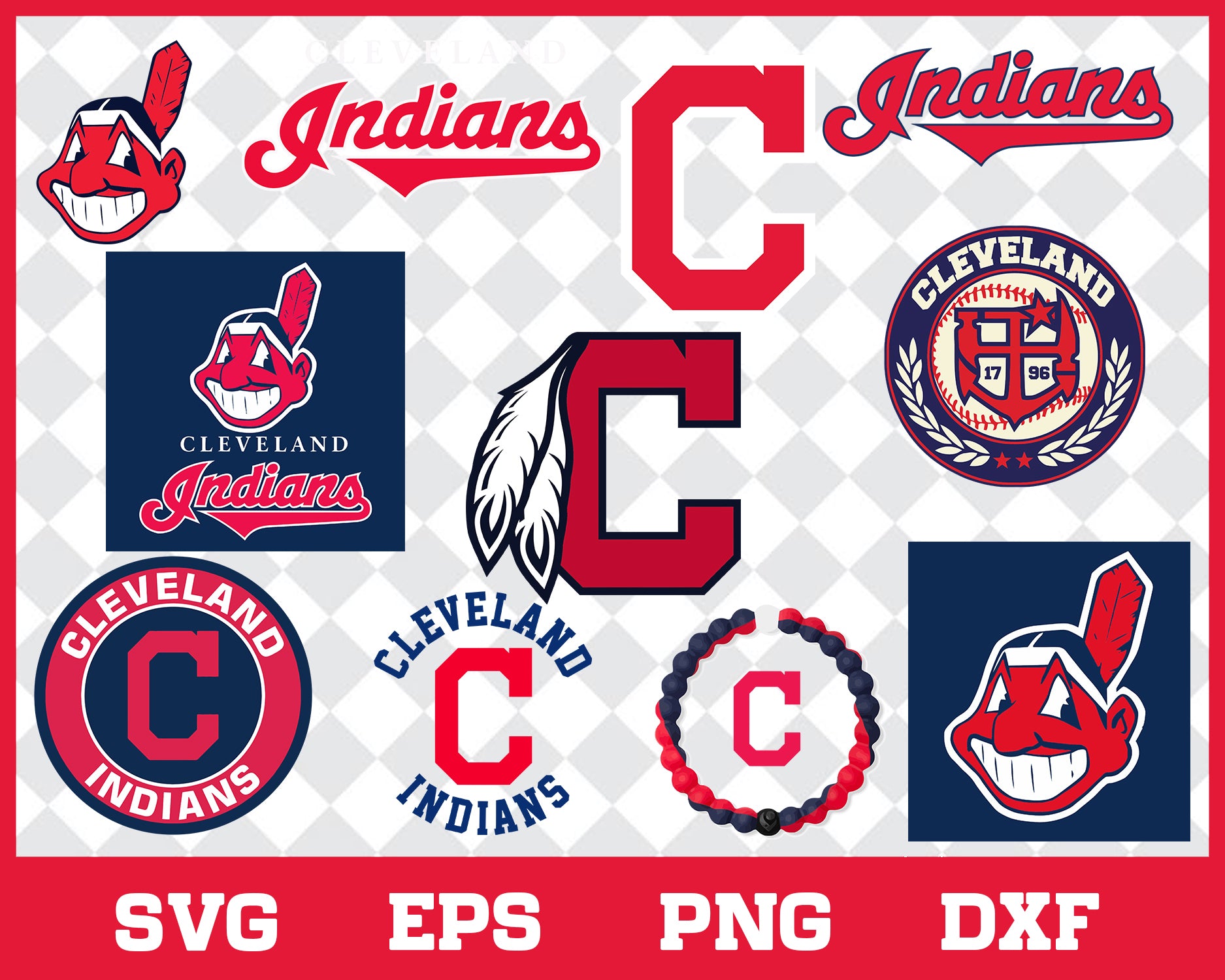 Cleveland Indians bundle svg, Cleveland Indians svg, Indians svg, Indians svg for cut, png, dxf, eps digital file MBL3001218