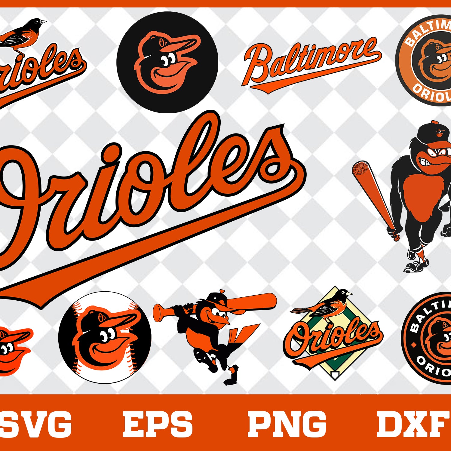 Baltimore Orioles bundle svg, Baltimore Orioles svg, Orioles svg, Orioles svg for cut, png, dxf, eps digital file MBL3001213