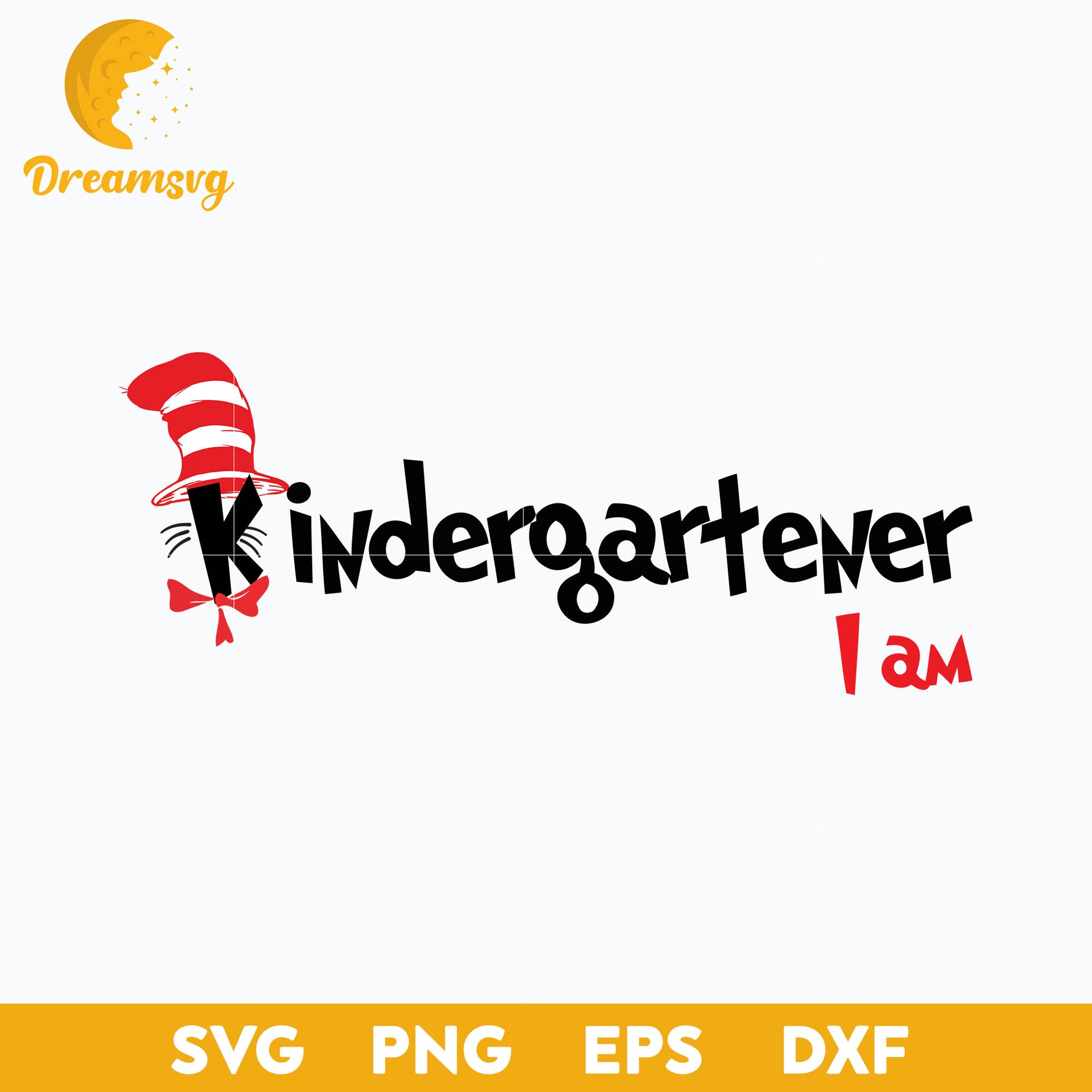 Kindergartener SVG, Dr Seuss SVG PNG DXF EPS File.