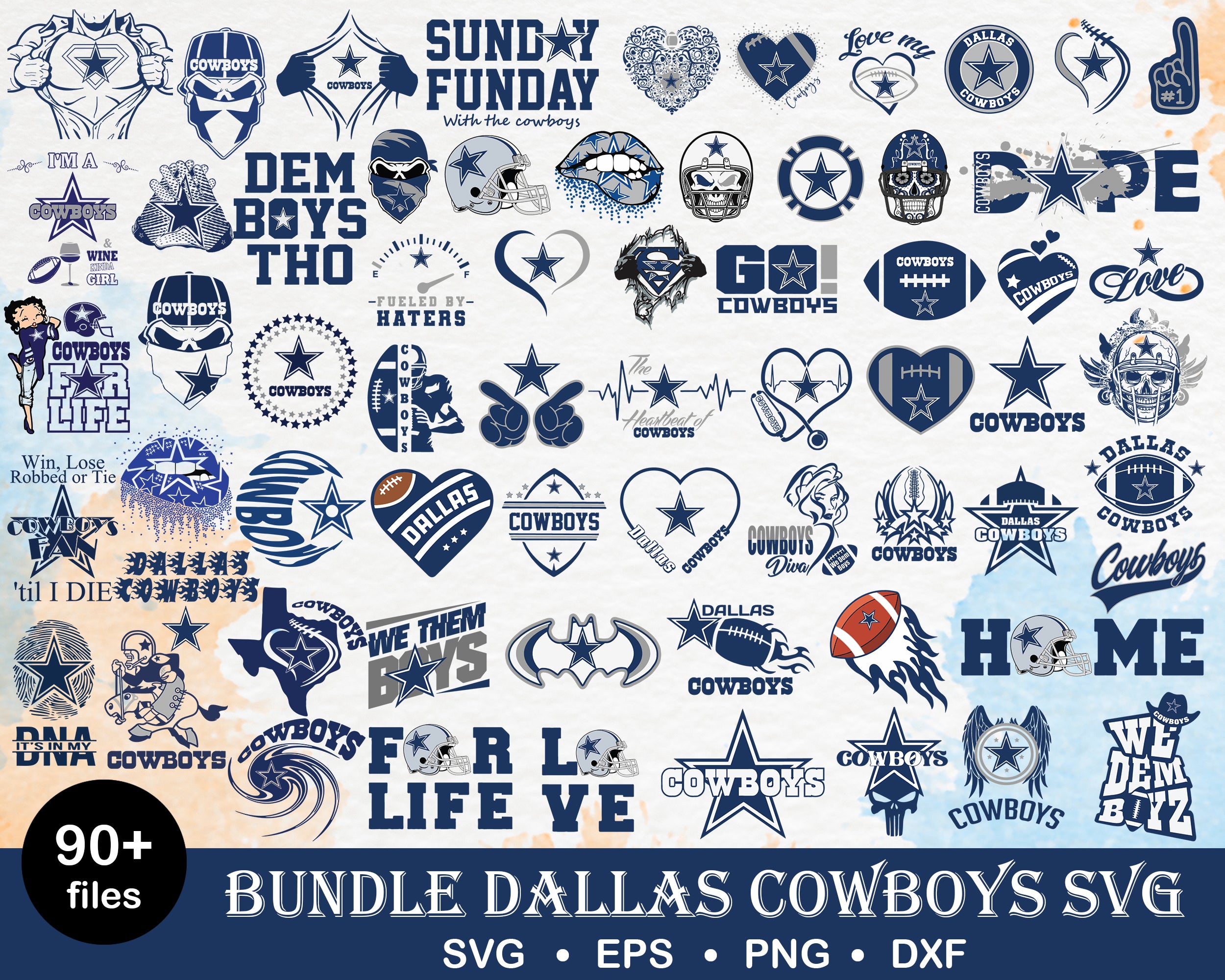 90+ Dallas cowboys bundle svg, Cowboys svg, Nfl svg, png, dxf, eps dig ...