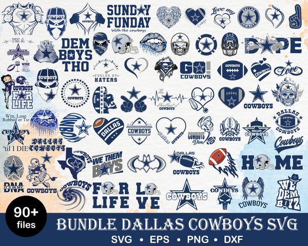 90+ Dallas cowboys bundle svg, Cowboys svg, Nfl svg, png, dxf, eps digital file