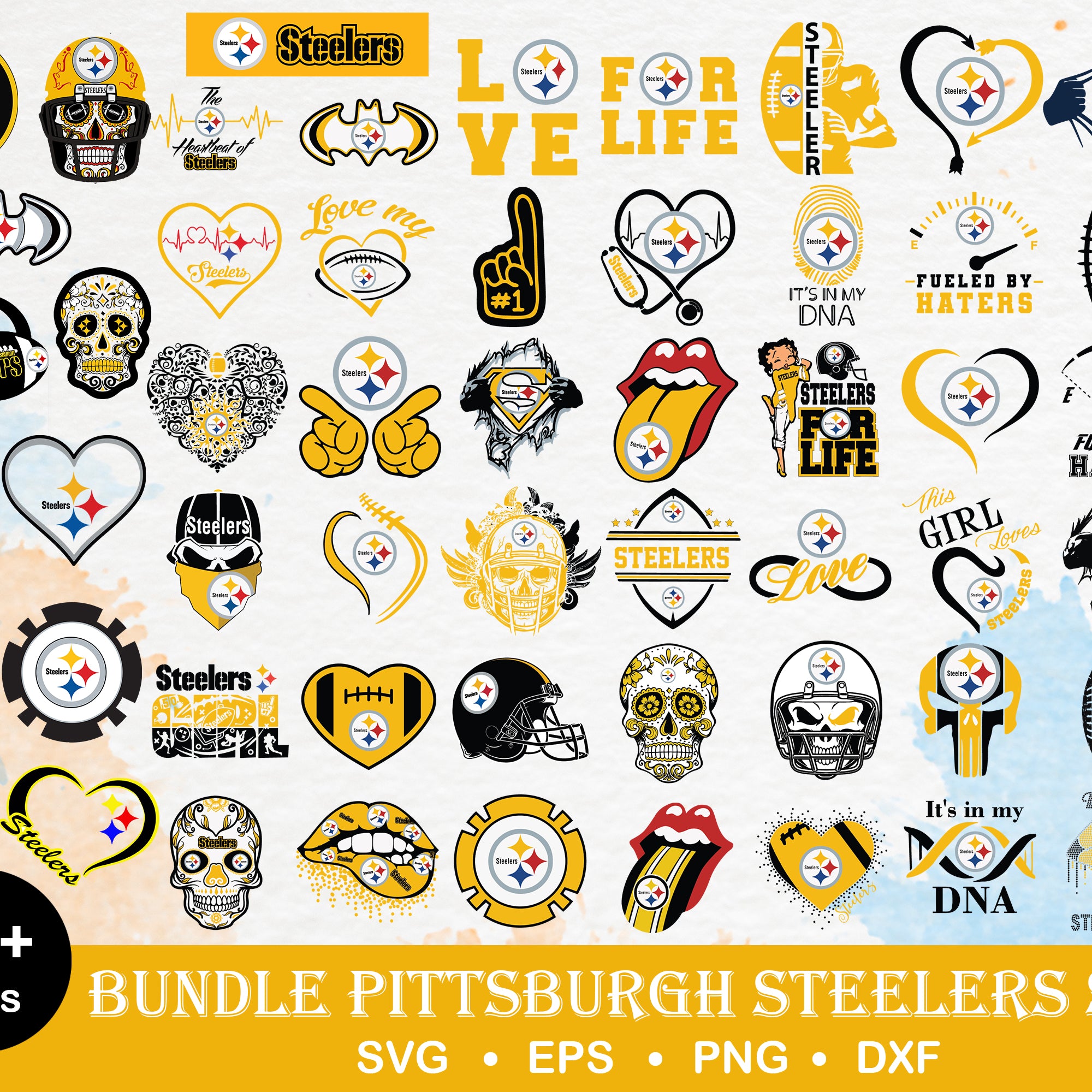 80+ Pittsburgh Steelers Bundle svg, Steelers svg, Nfl svg, png, dxf, eps digital file
