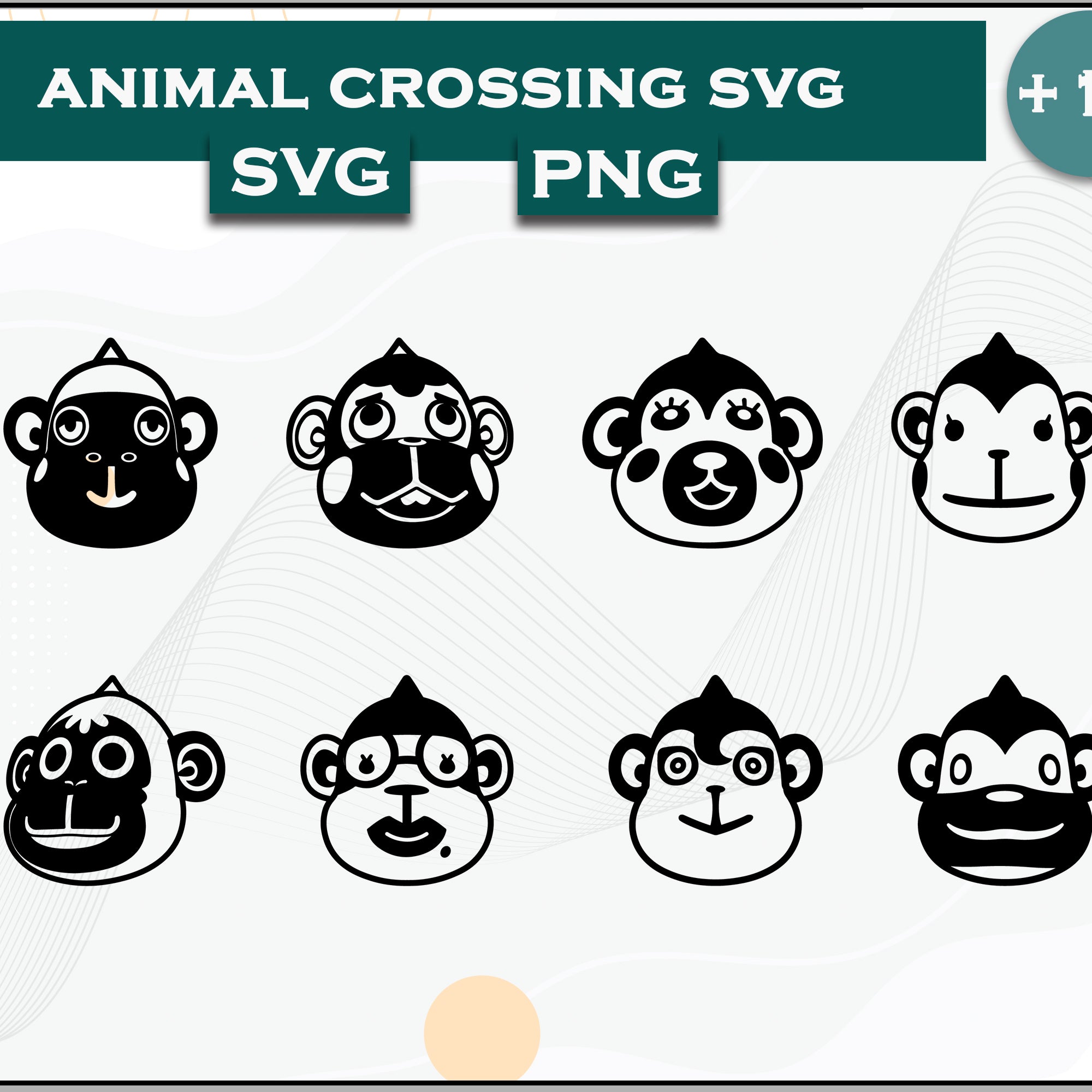16+ Monkey Svg Bundle, Animal Crossing Svg Bundle, Animal Crossing Svg, Cartoon svg, png digital file