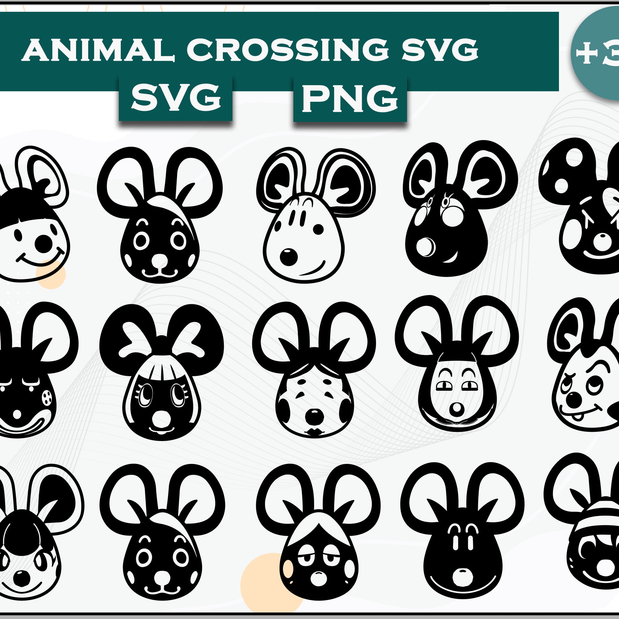 30+ Mouse Svg Bundle, Animal Crossing Svg Bundle, Animal Crossing Svg, Cartoon svg, png digital file