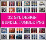 32 Football Tumbler 20oz Design, Football team tumbler design template, NFL Sublimate tumbler 20oz Design