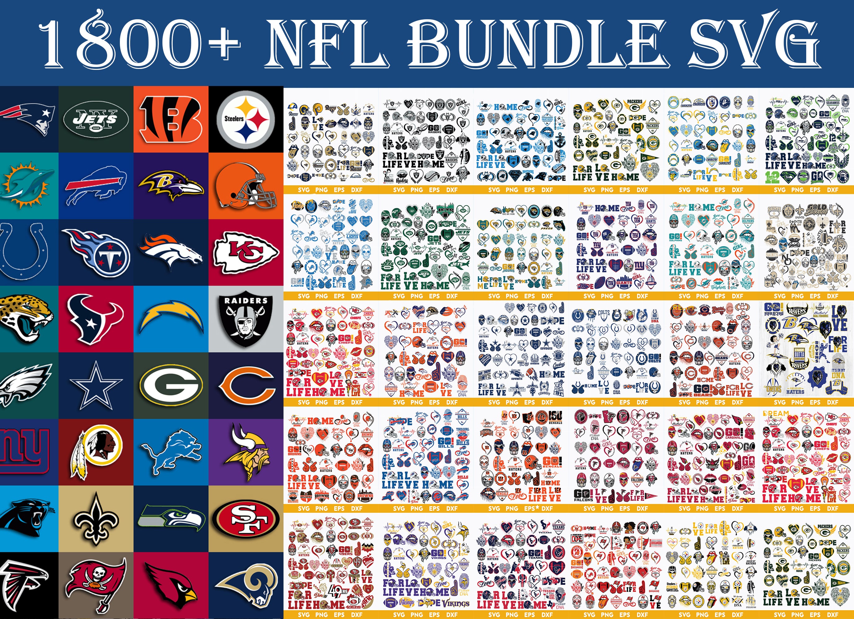 Nfl Dxf Files Mega NFL Bundle Svg, Nfl Logo Svg, Nfl Team Svg, Sport Svg, All Nfl Te ...