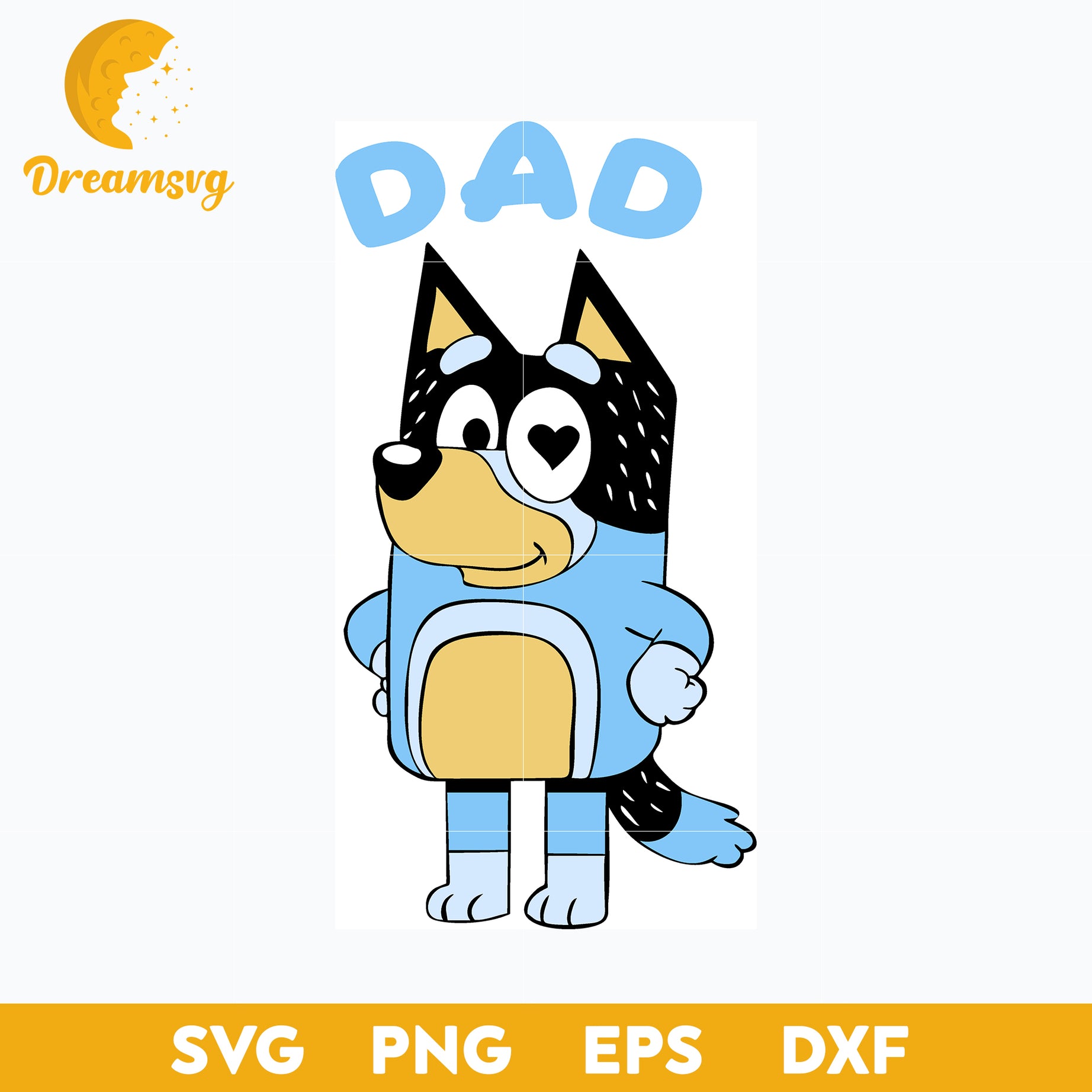 Bluey Dad svg, Bluey Clipart, Cartoon svg, png, dxf, eps file