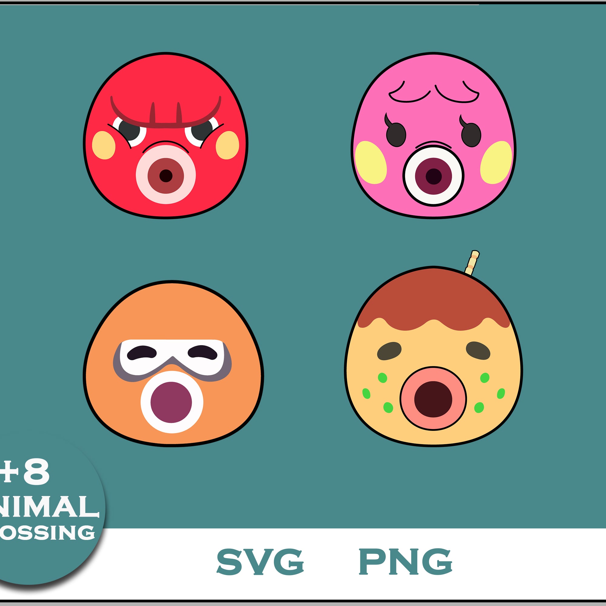 8+ Octopus Svg Bundle, Animal Crossing Svg Bundle, Animal Crossing Svg, Cartoon svg, png digital file