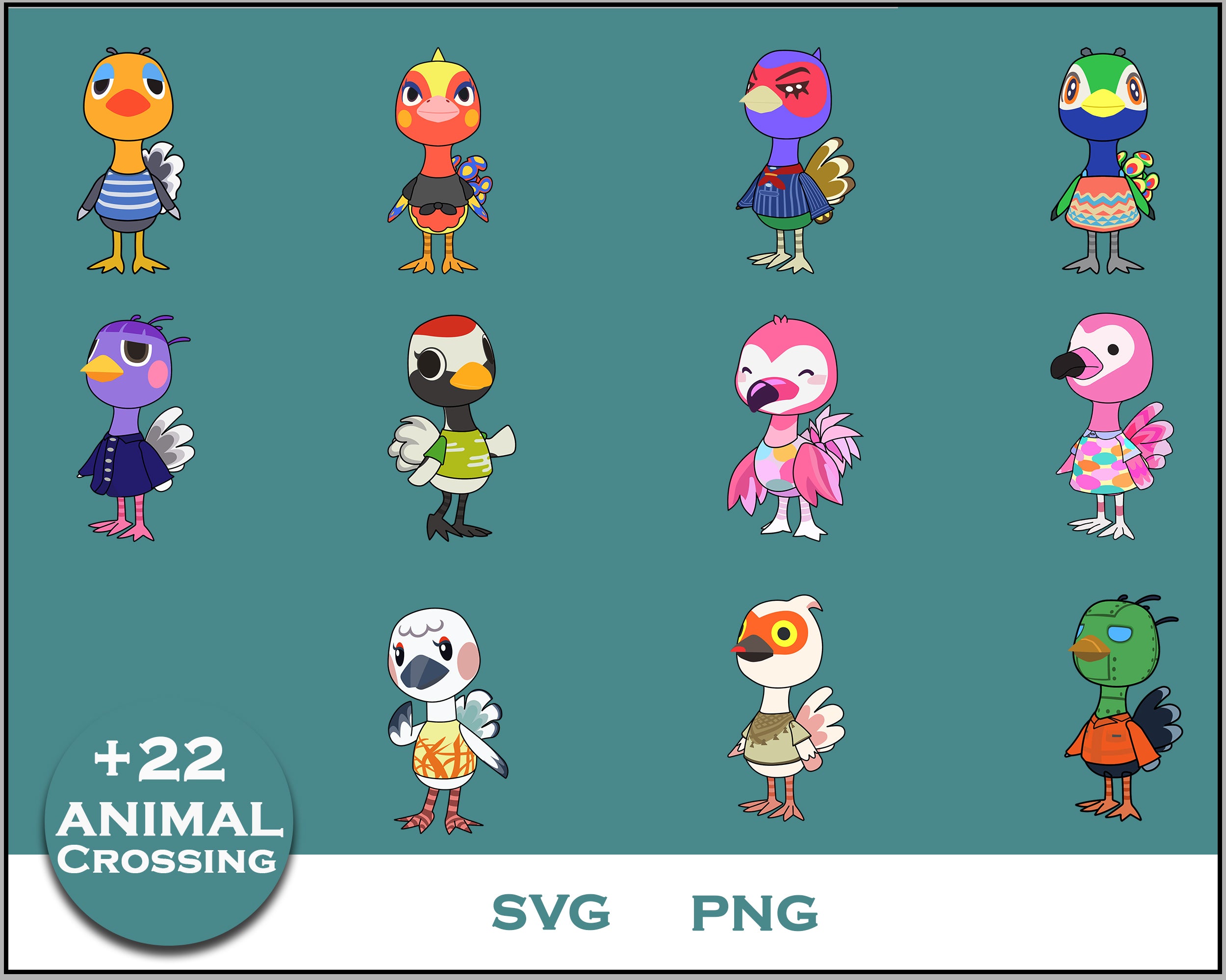 22+ Ostrichs Svg Bundle, Animal Crossing Svg Bundle, Animal Crossing S