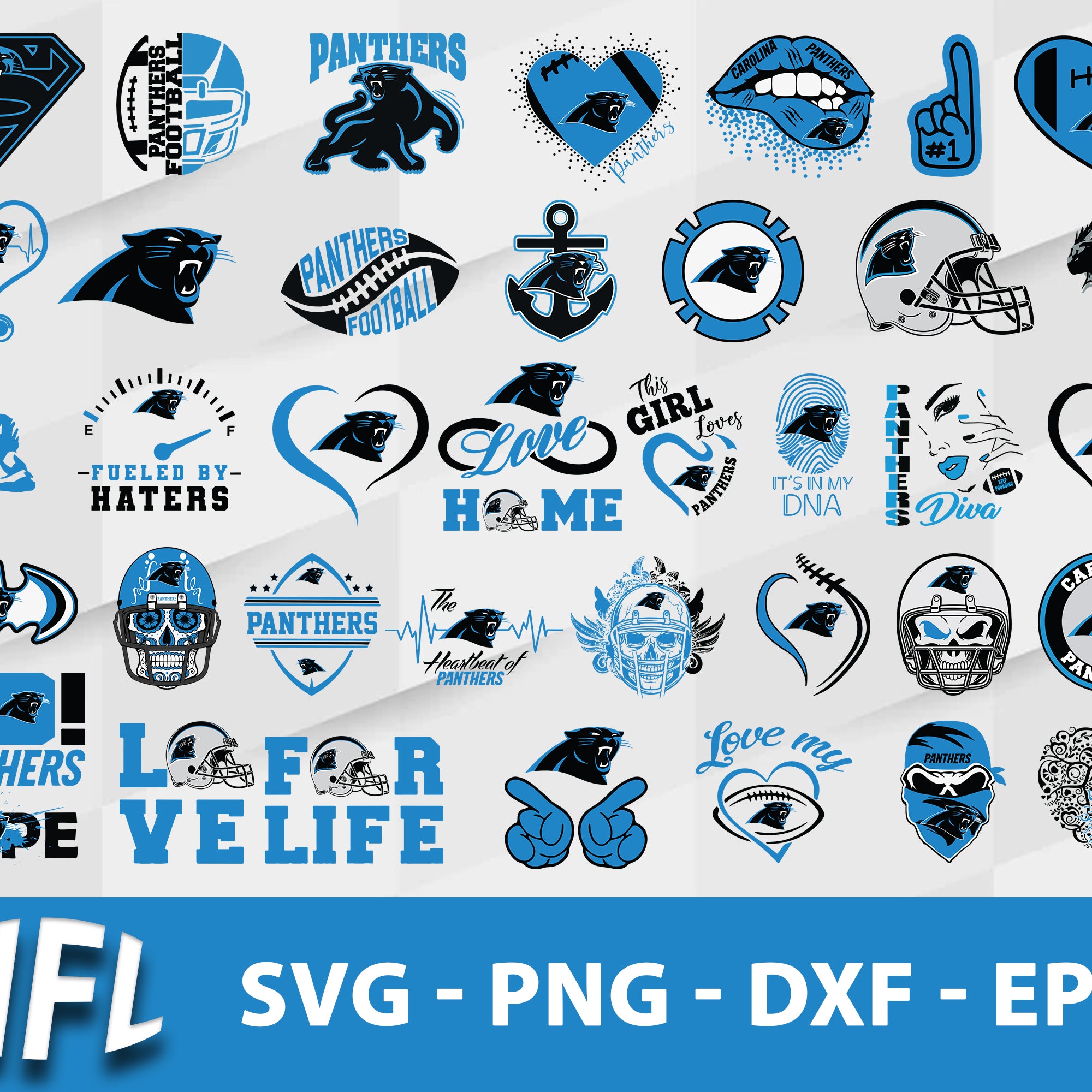 Carolina Panthers Svg Bundle, Carolina Panthers Svg, Sport Svg, Nfl Svg, Png, Dxf, Eps Digital File.