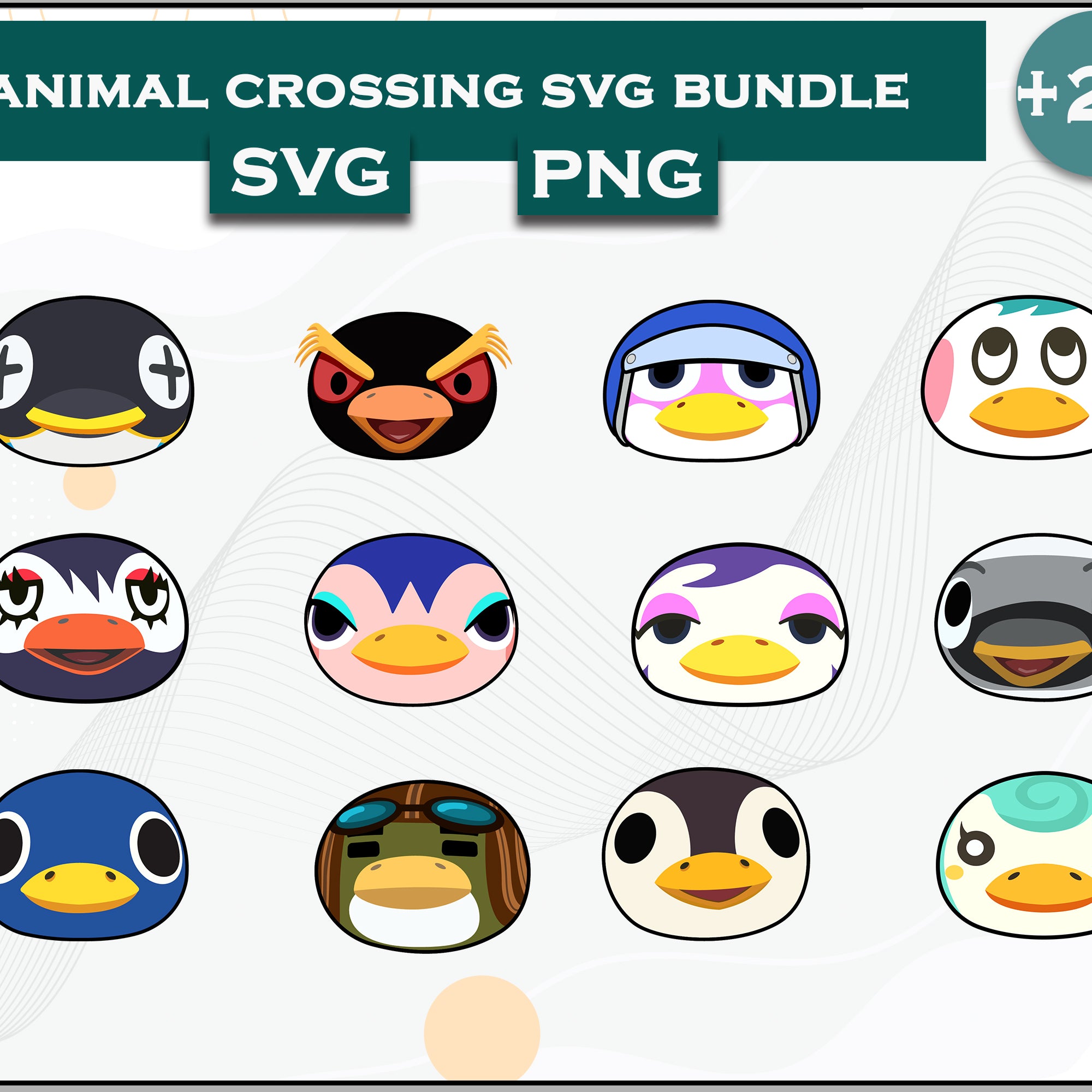 26+ Penguin Svg Bundle, Animal Crossing Svg Bundle, Animal Crossing Svg, Cartoon svg, png digital file