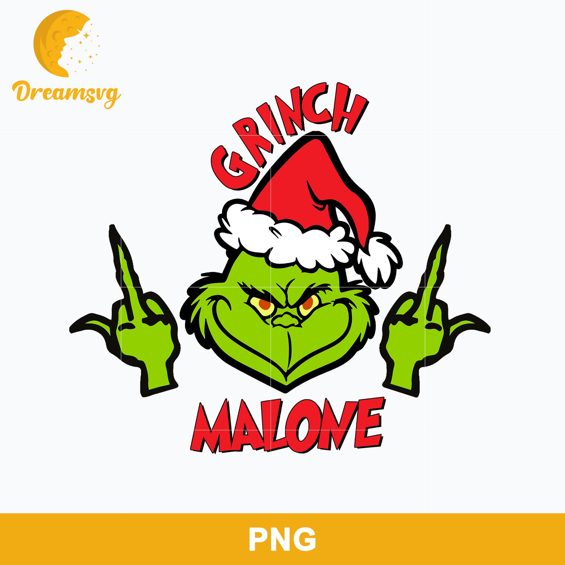 Grinch Malone Christmas PNG, Grinch Christmas PNG, Christmas PNG File.