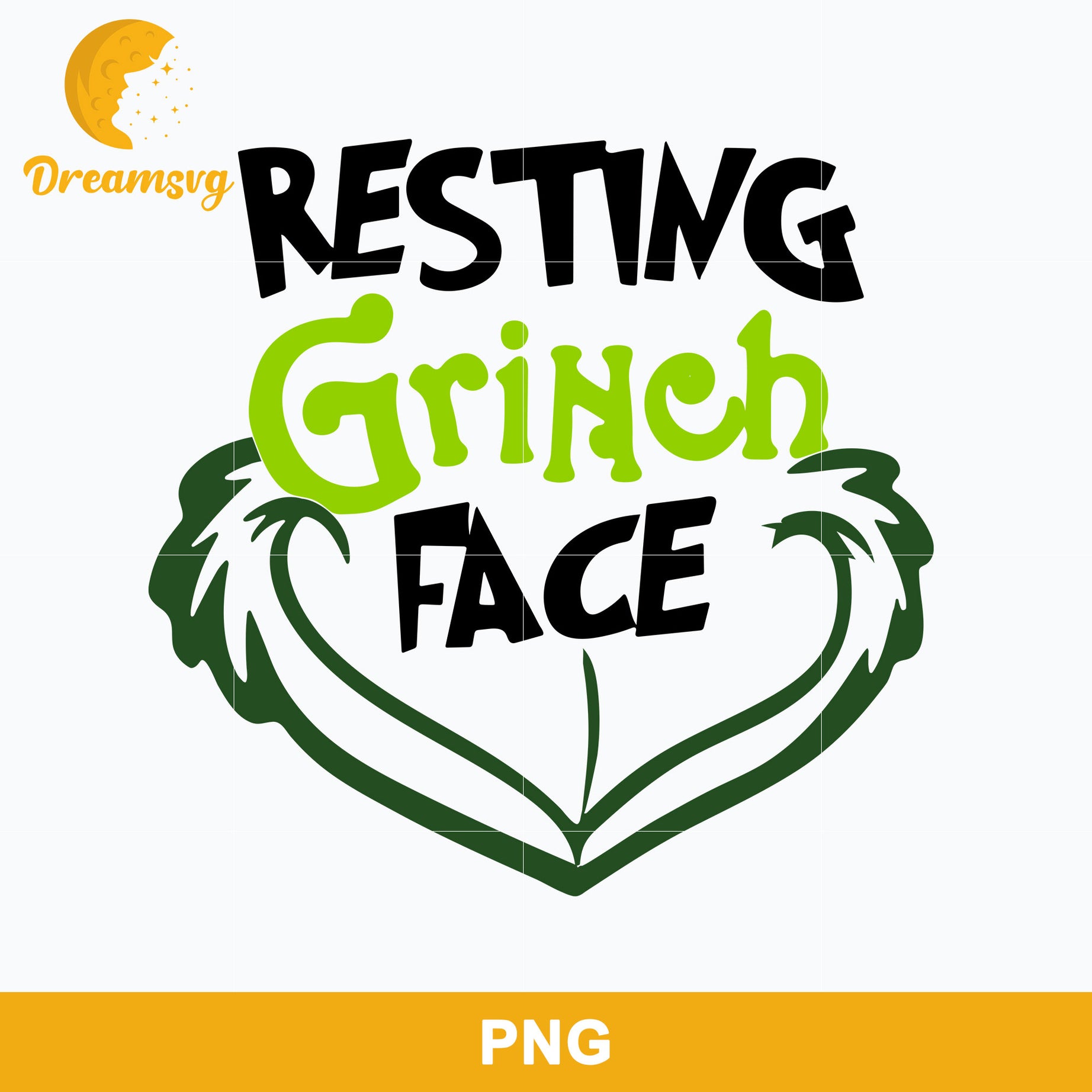 Resting Grinch Face  PNG, Grinch Christmas PNG, Christmas PNG Digital File.