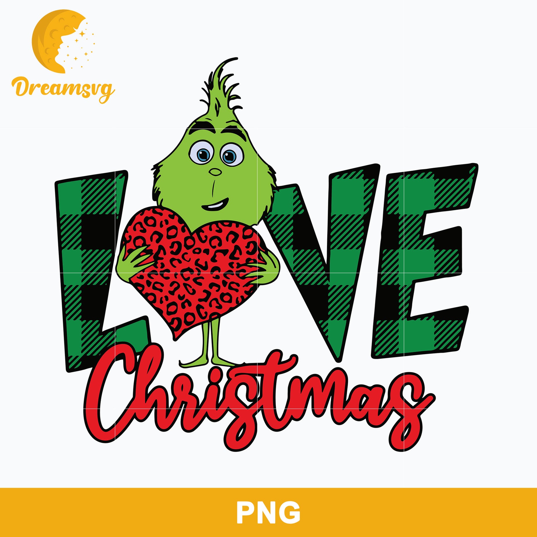 Love Christmas PNG, Grinch Christmas PNG, Christmas PNG Digital File.