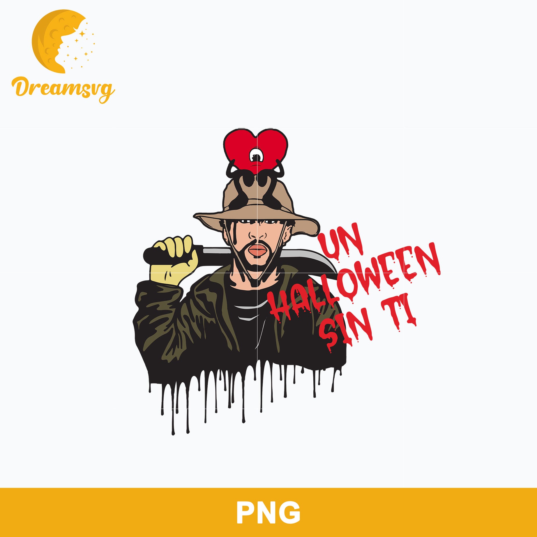 Jason Voorhees Bad Bunny Png, Un Halloween Sin Ti Png Digital file