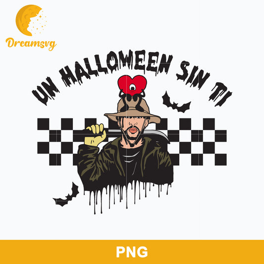 Un Halloween Sin Ti Png, Bad Bunny Jason Voorhees Horror Png Digital file
